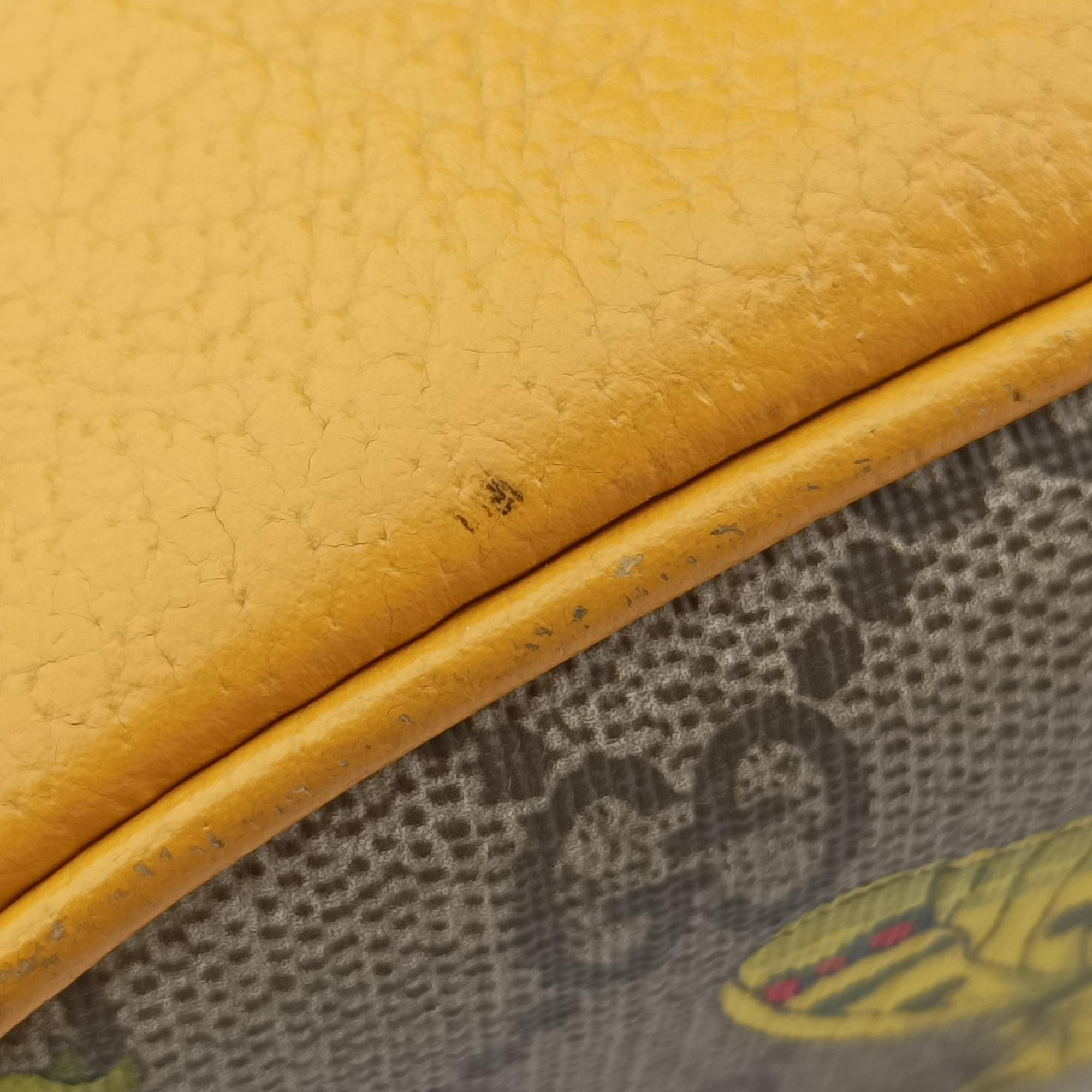 Secondhand Gucci Ophidia Yellow × Beige × Multicolor PVC coated canvas×Leather 550621 shoulderbag | stylenewstar