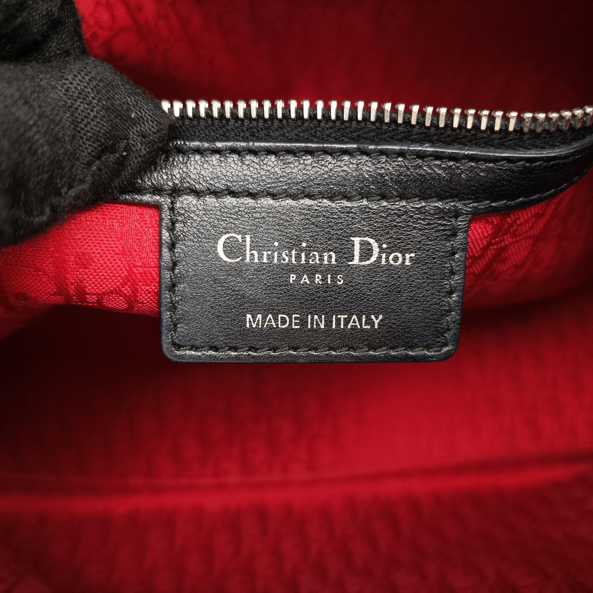 Pre-owned Christian Dior Lady Dior Black lambskin  shoulderbag | stylenewstar