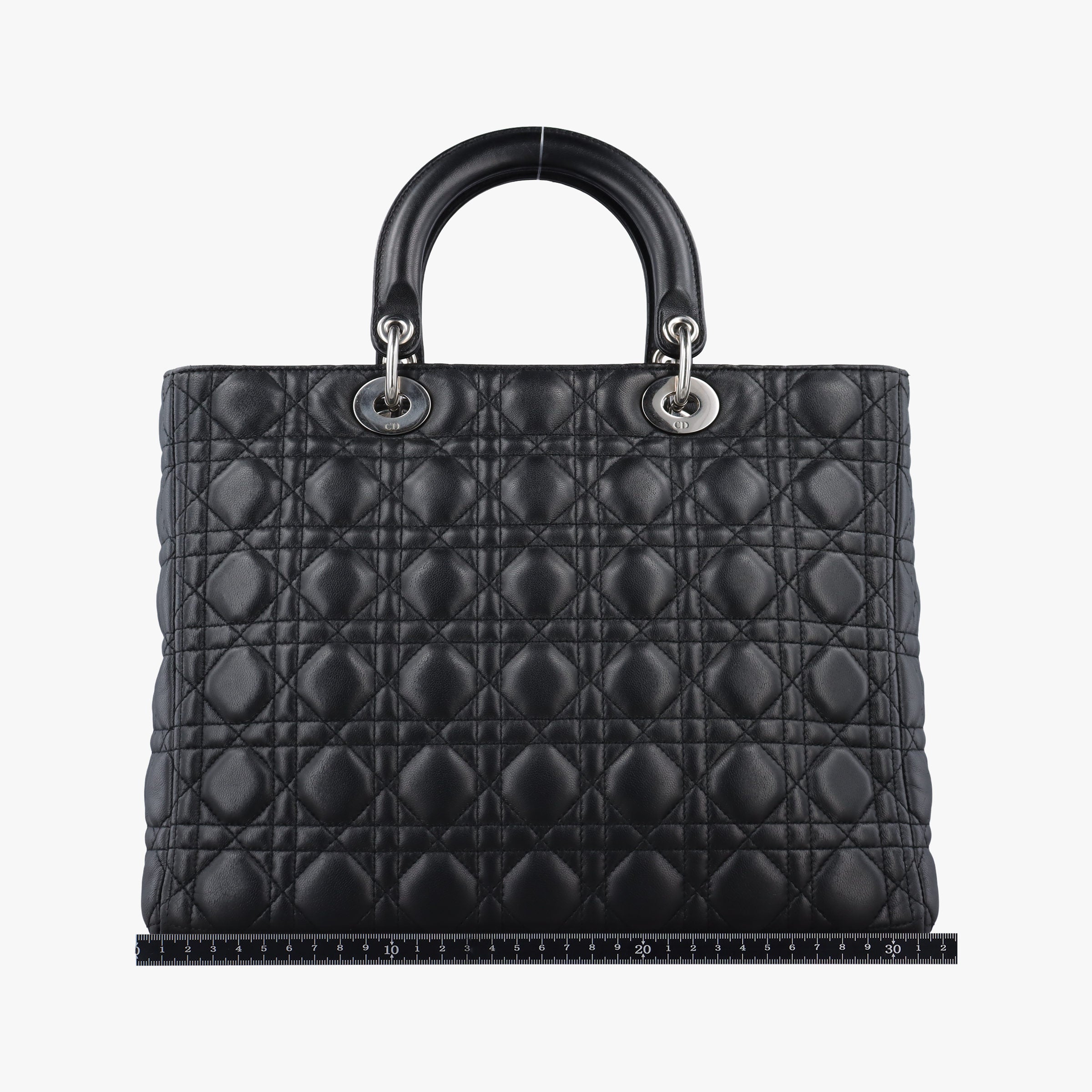 Pre-owned Christian Dior Lady Dior Black lambskin  shoulderbag | stylenewstar