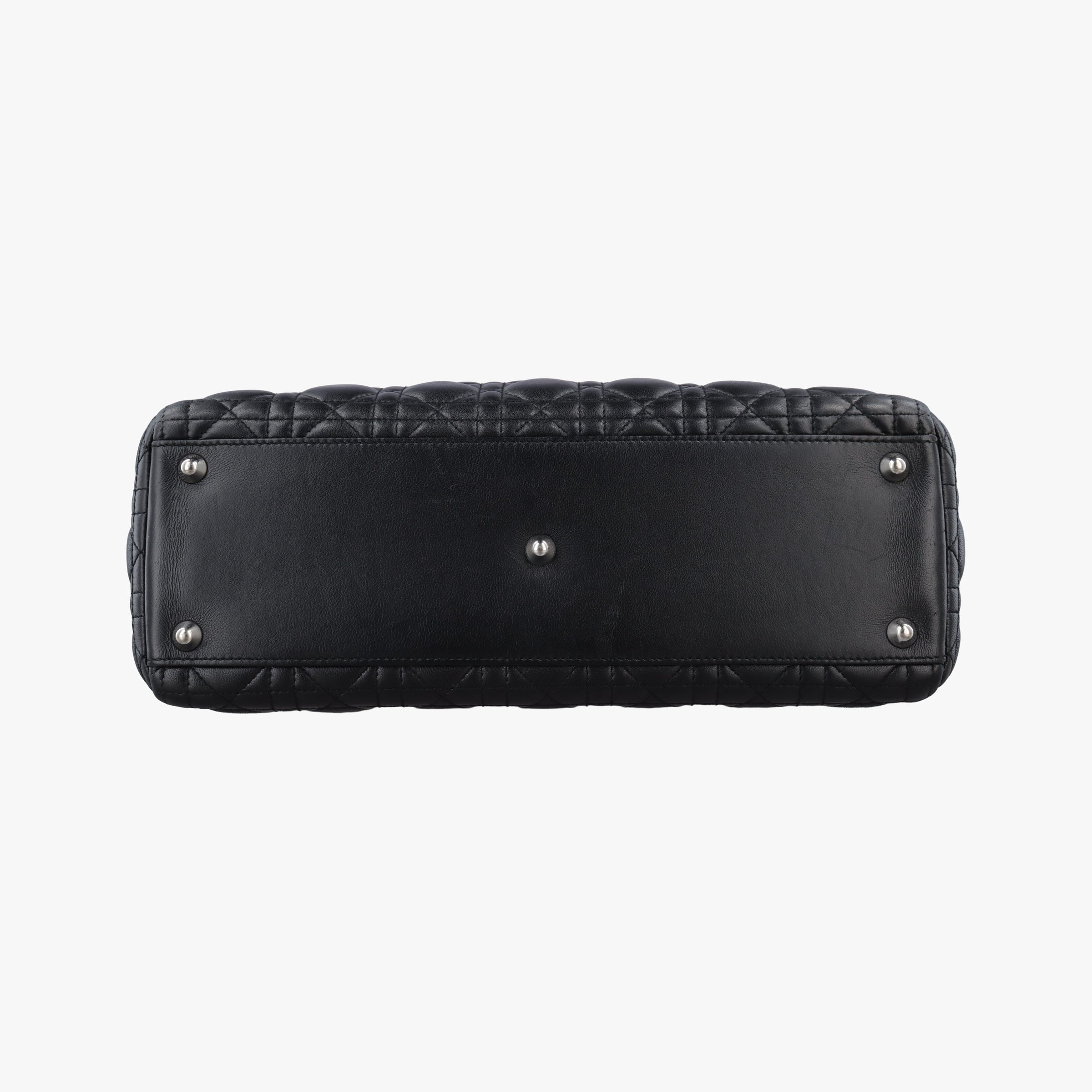 Pre-owned Christian Dior Lady Dior Black lambskin  shoulderbag | stylenewstar