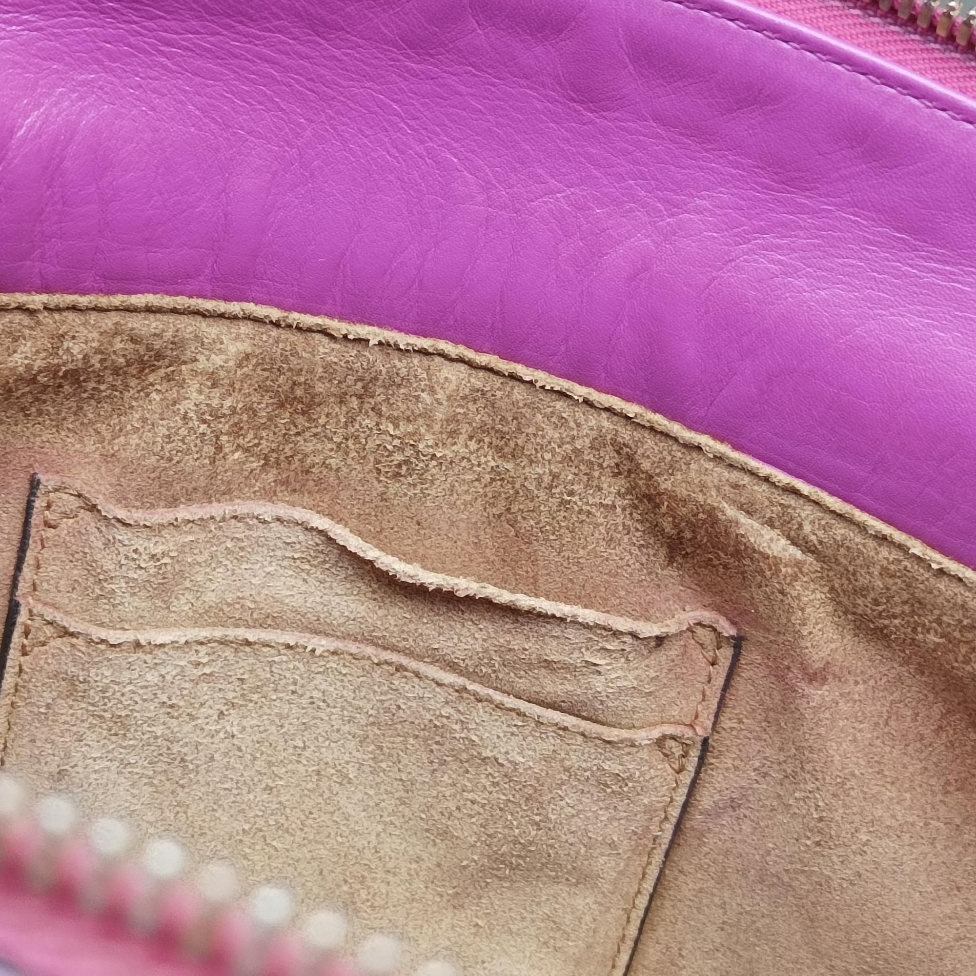 Pre-owned Gucci GG SUPREME Beige×Pink×Red PVC coated canvas×Leather 409534 handbag | stylenewstar