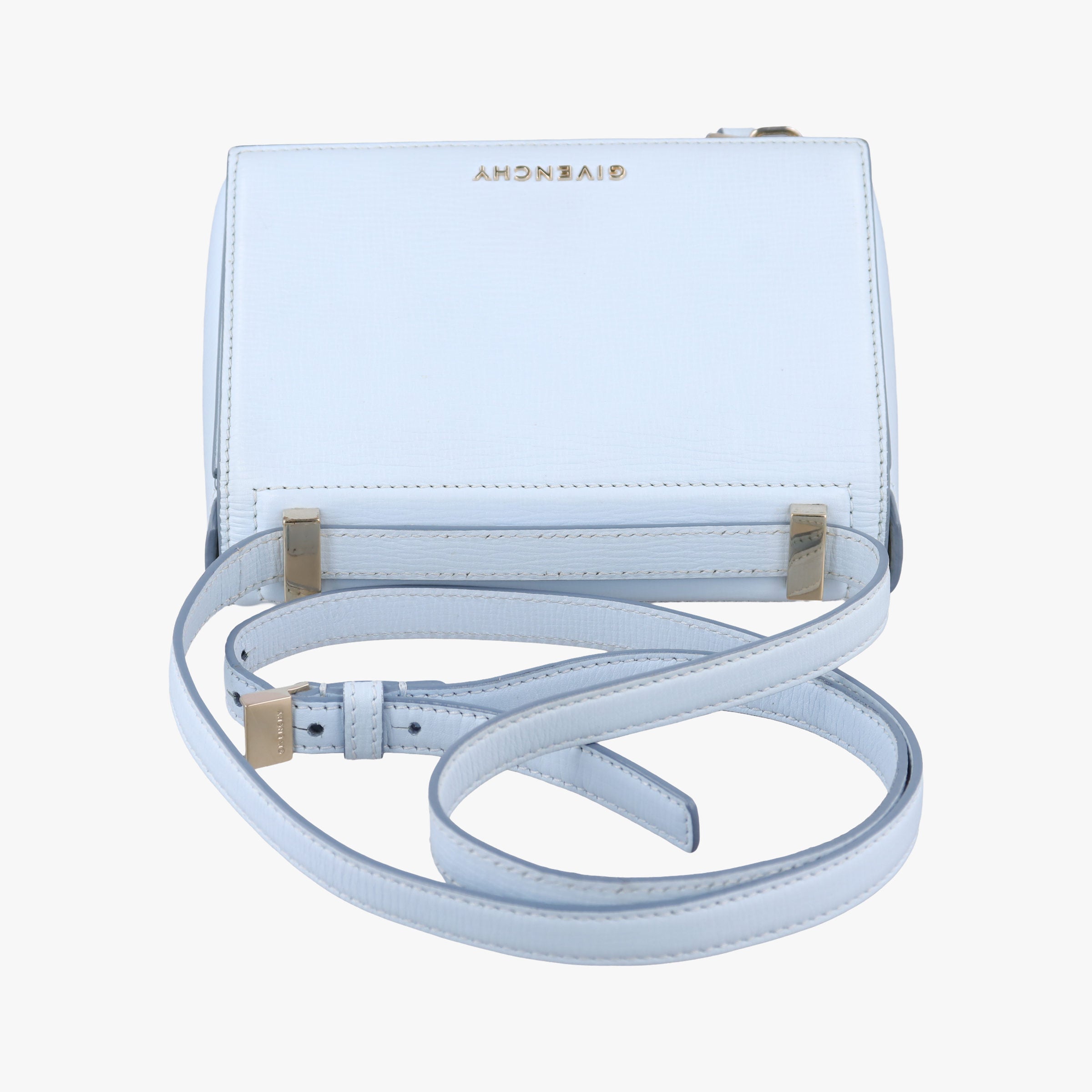 Pre-owned Givenchy Pandora Box Blue leather  shoulderbag | stylenewstar