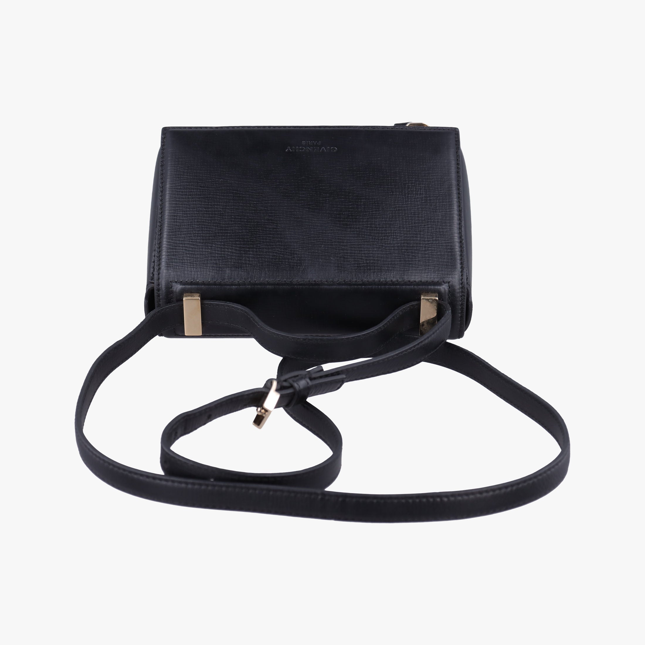 Pre-owned Givenchy Pandora Black Leather  shoulderbag | stylenewstar