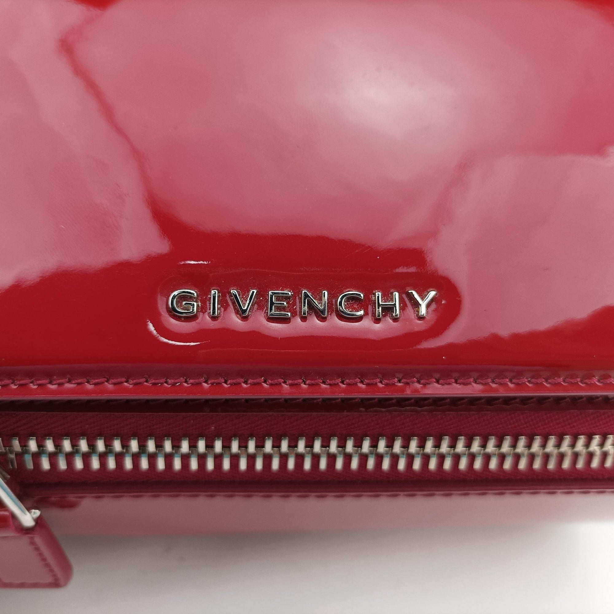 Pre-owned Givenchy Pandora Box Red Patent Leather  shoulderbag | stylenewstar