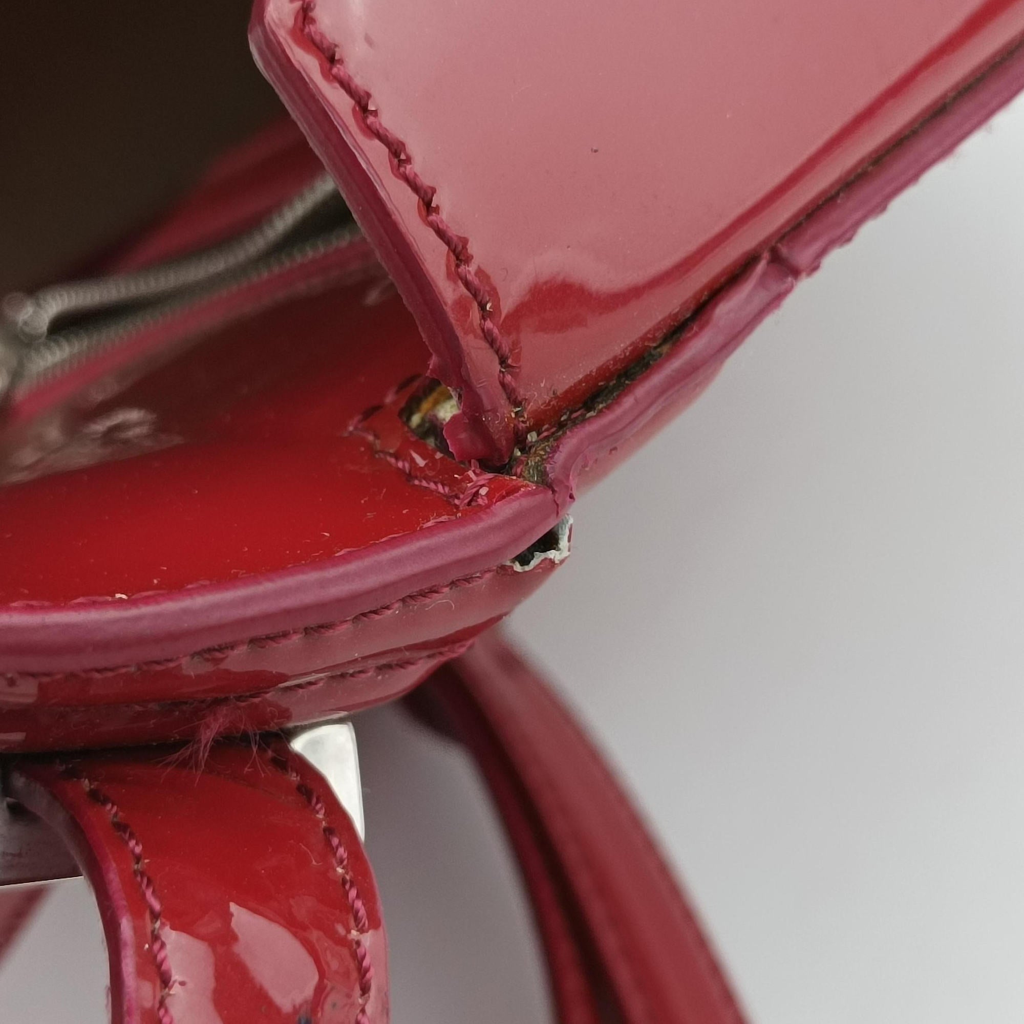 Pre-owned Givenchy Pandora Box Red Patent Leather  shoulderbag | stylenewstar