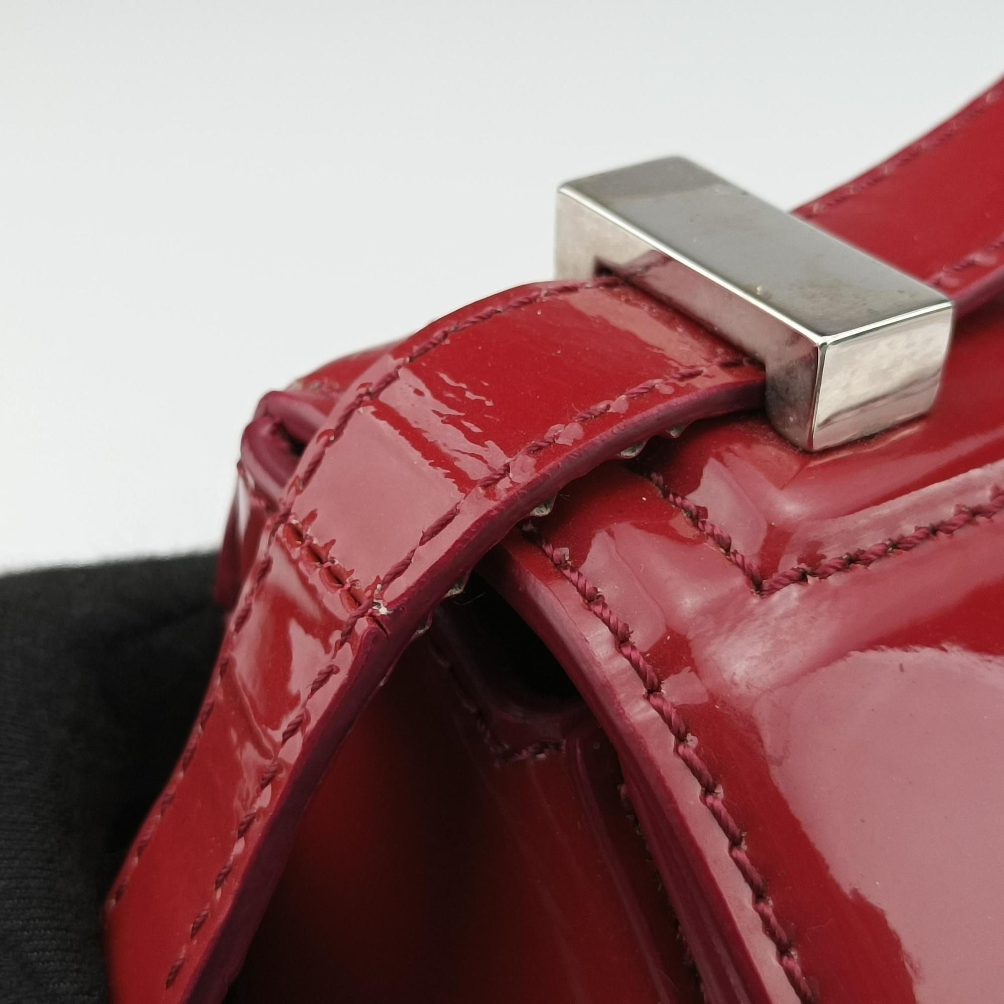 Pre-owned Givenchy Pandora Box Red Patent Leather  shoulderbag | stylenewstar