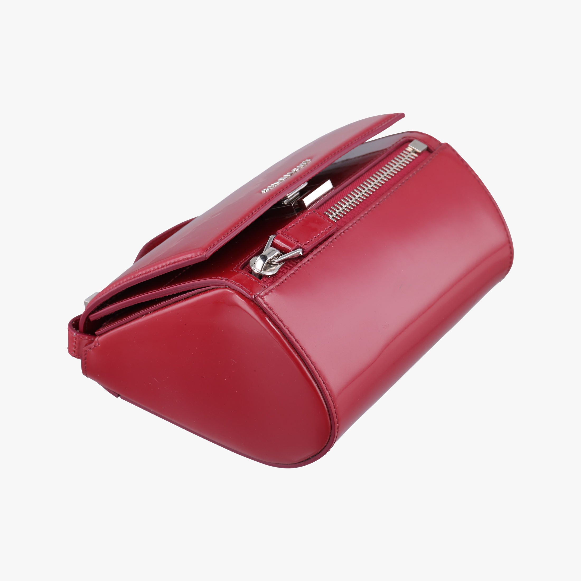 Pre-owned Givenchy Pandora Box Red Patent Leather  shoulderbag | stylenewstar