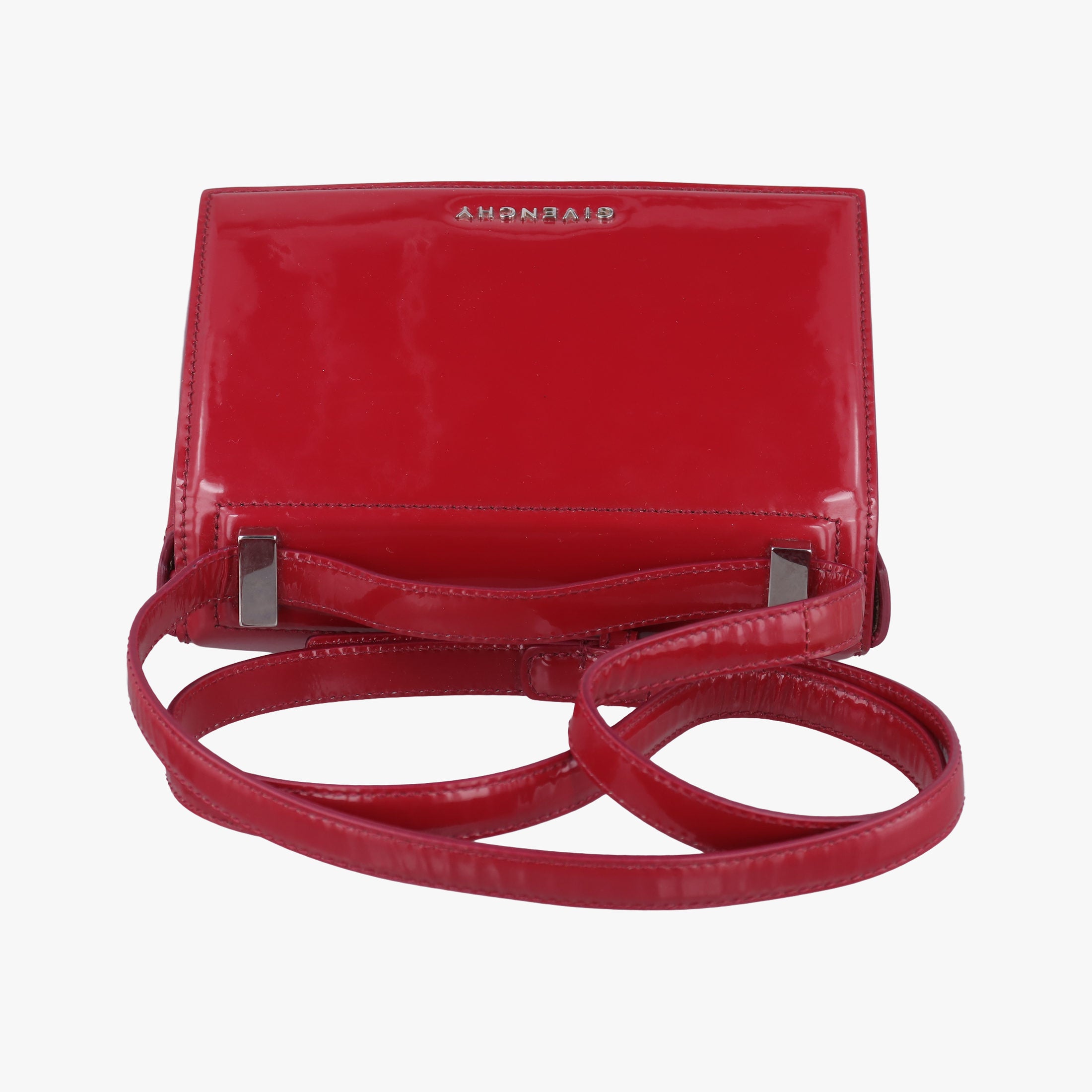 Pre-owned Givenchy Pandora Box Red Patent Leather  shoulderbag | stylenewstar