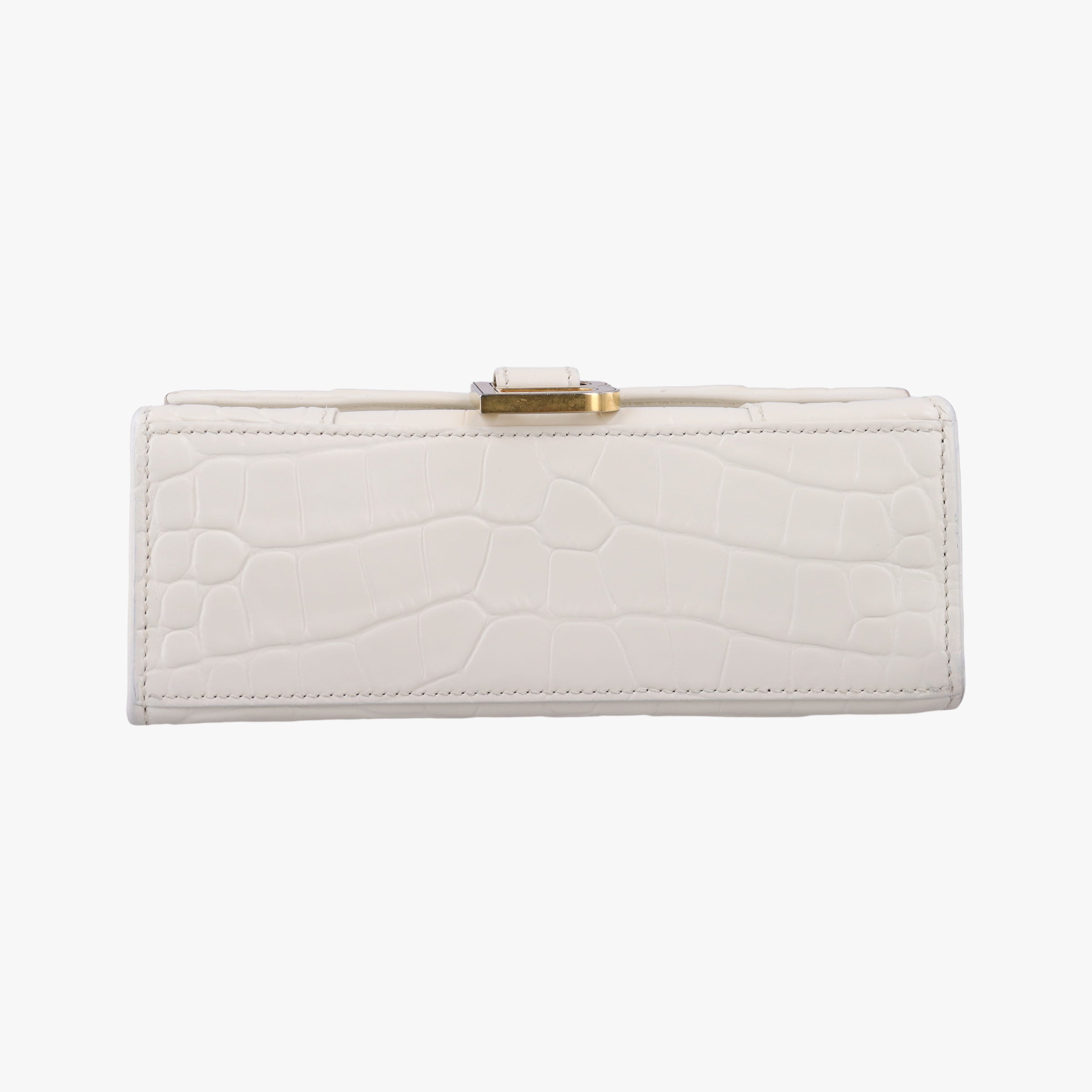 Pre-owned Balenciaga Hourglass mini White leather  shoulderbag | stylenewstar
