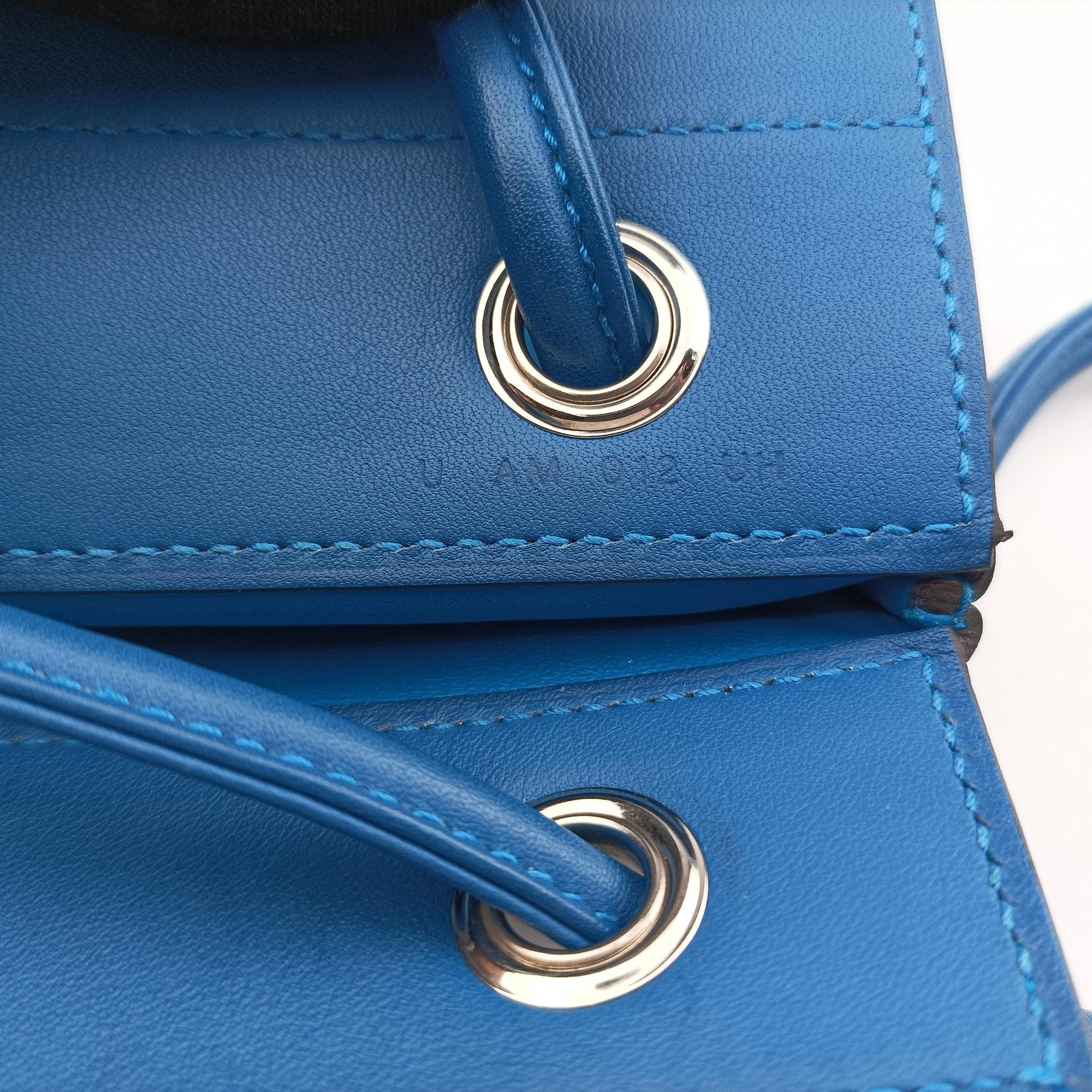 Vintage Hermes Sac Aline mini Blue lambskin  shoulderbag | stylenewstar