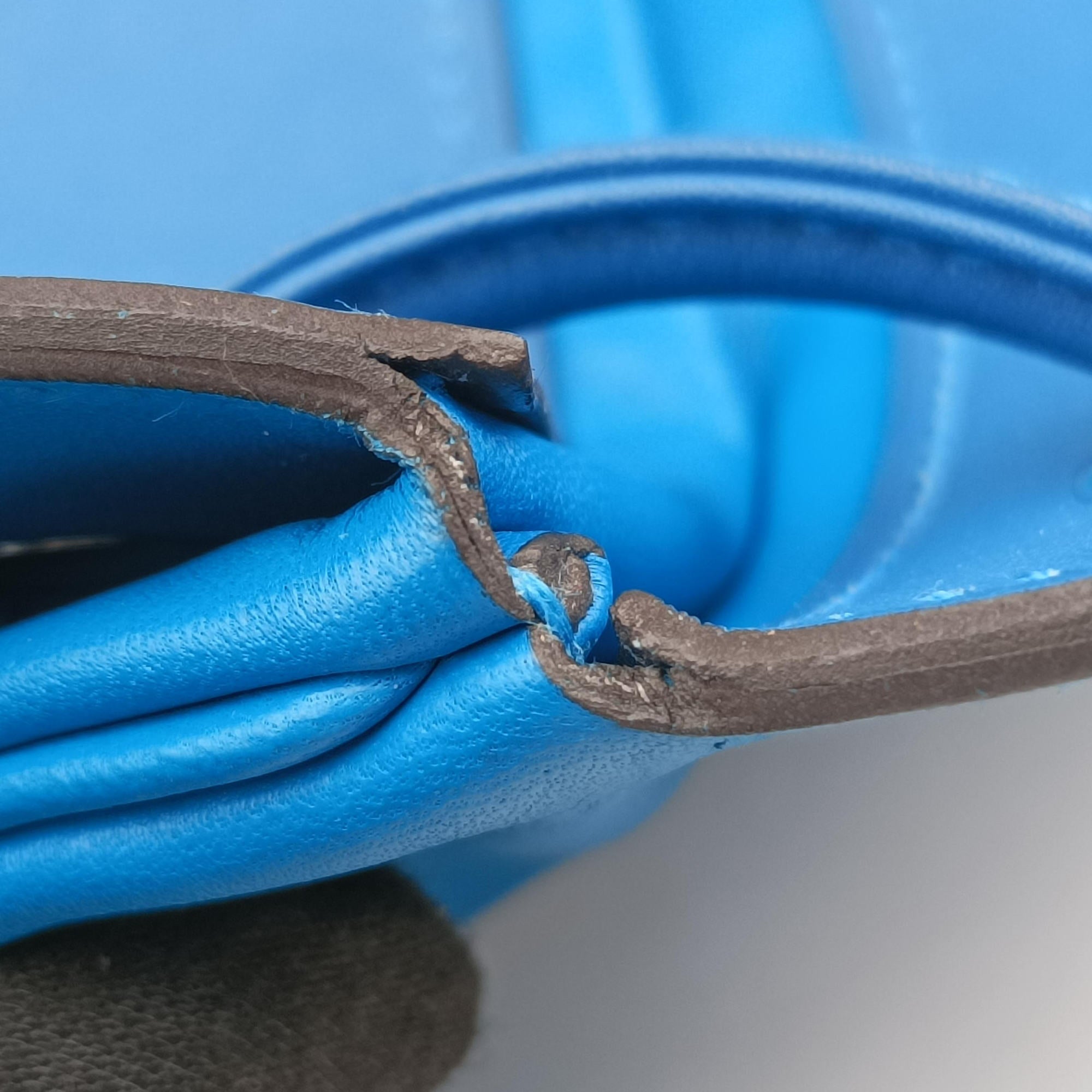 Vintage Hermes Sac Aline mini Blue lambskin  shoulderbag | stylenewstar