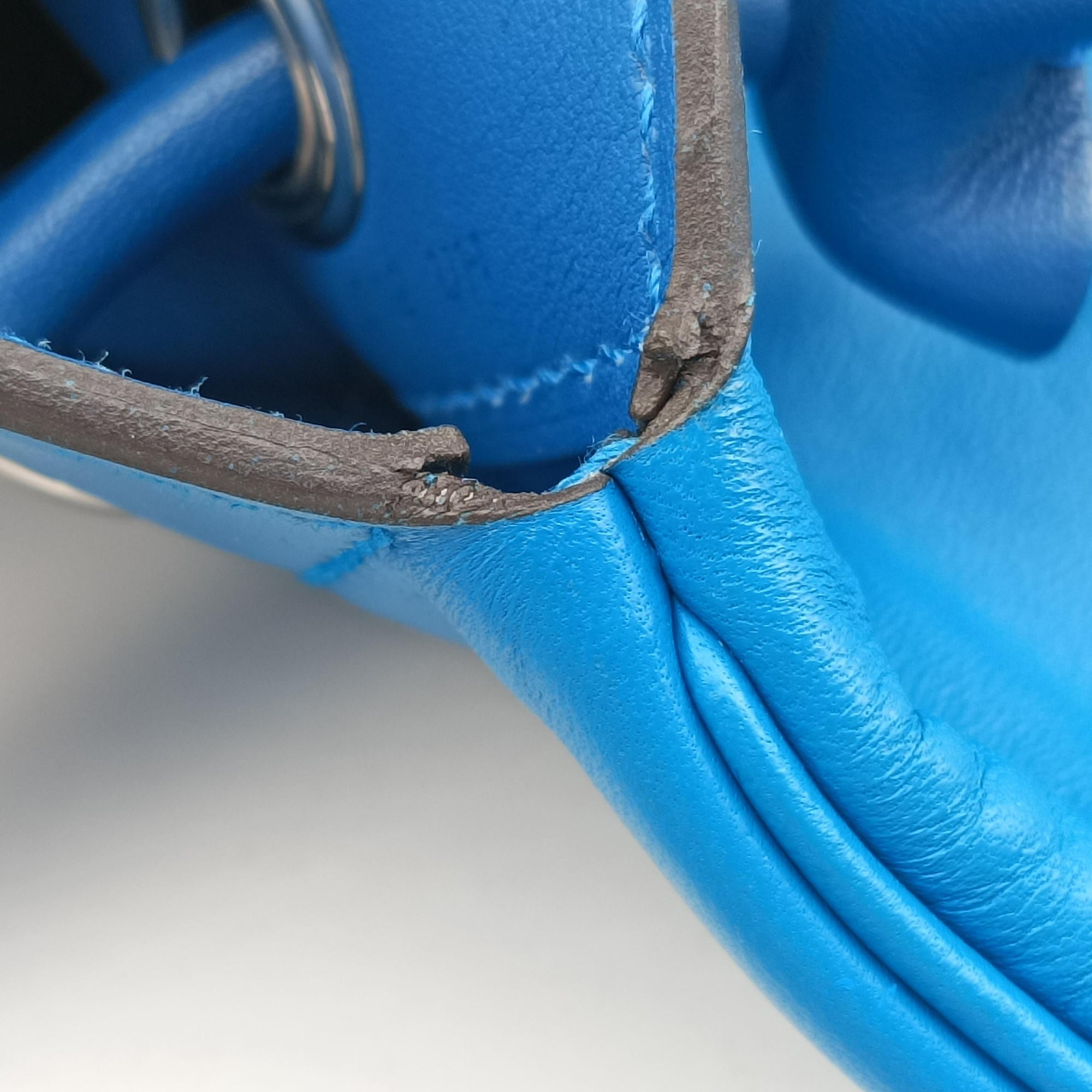 Vintage Hermes Sac Aline mini Blue lambskin  shoulderbag | stylenewstar