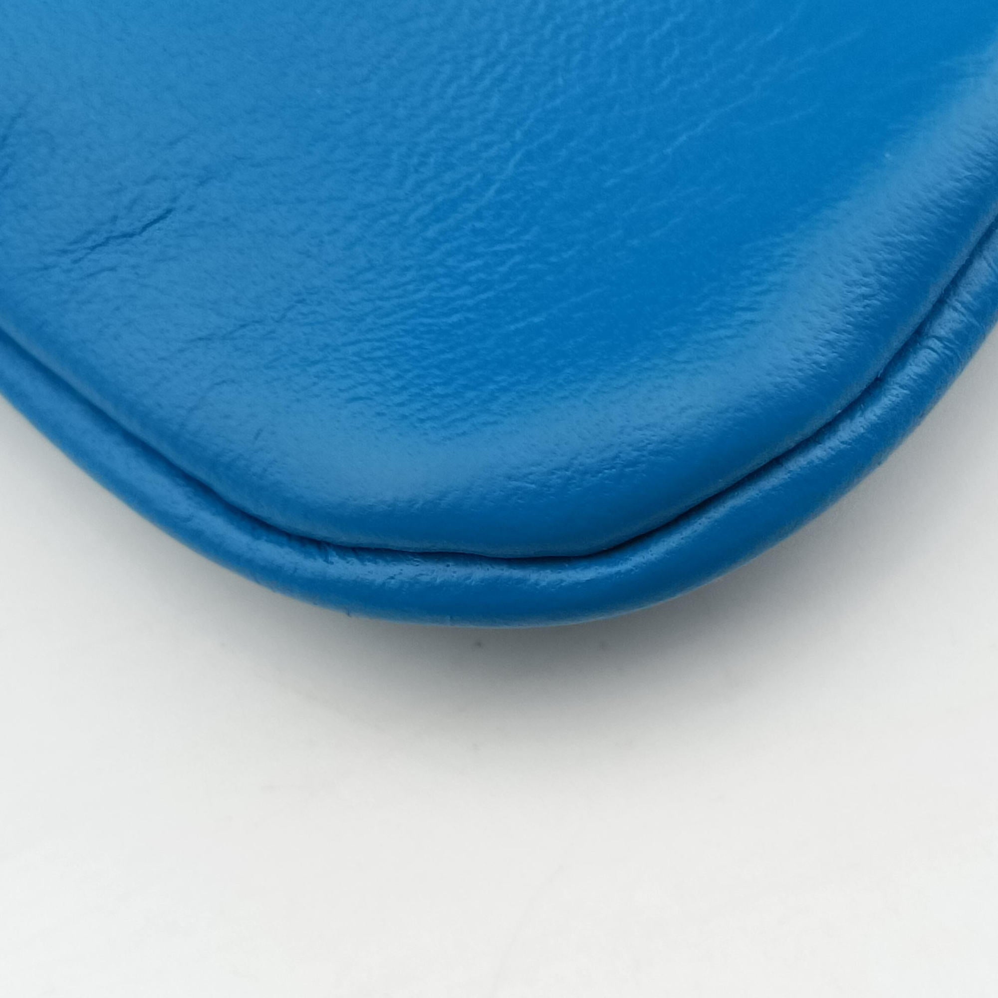 Vintage Hermes Sac Aline mini Blue lambskin  shoulderbag | stylenewstar