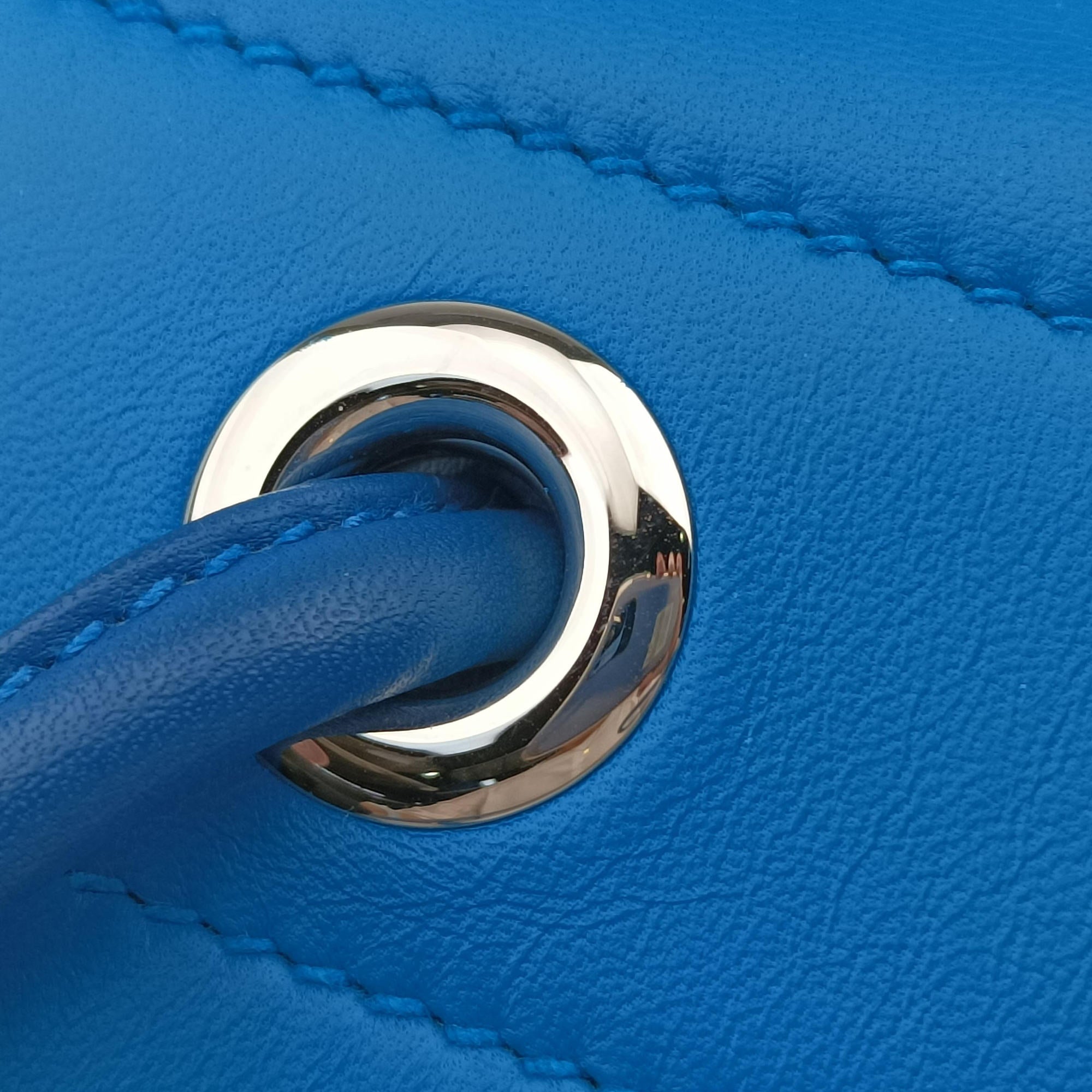 Vintage Hermes Sac Aline mini Blue lambskin  shoulderbag | stylenewstar