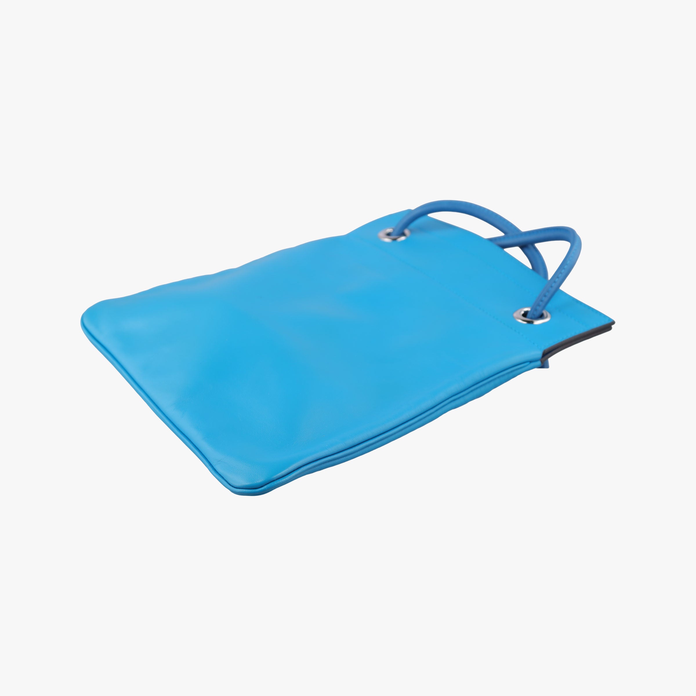 Vintage Hermes Sac Aline mini Blue lambskin  shoulderbag | stylenewstar