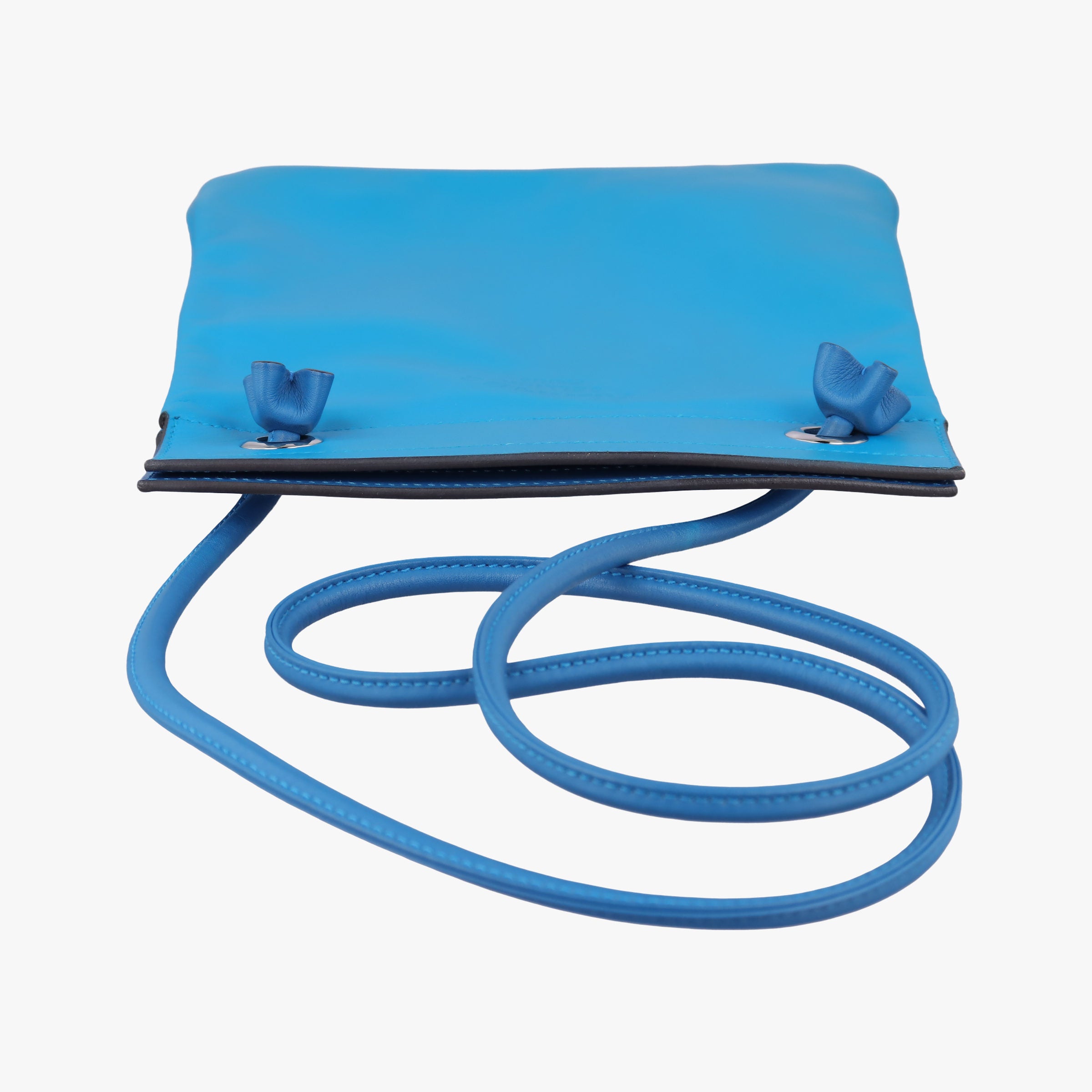 Vintage Hermes Sac Aline mini Blue lambskin  shoulderbag | stylenewstar