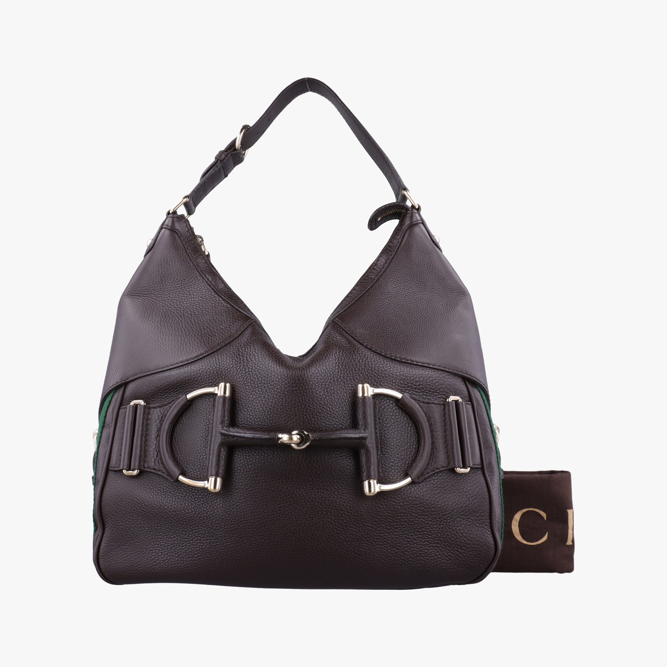 Secondhand Gucci Horsebit Hobo Brown leather 247602 shoulderbag | stylenewstar