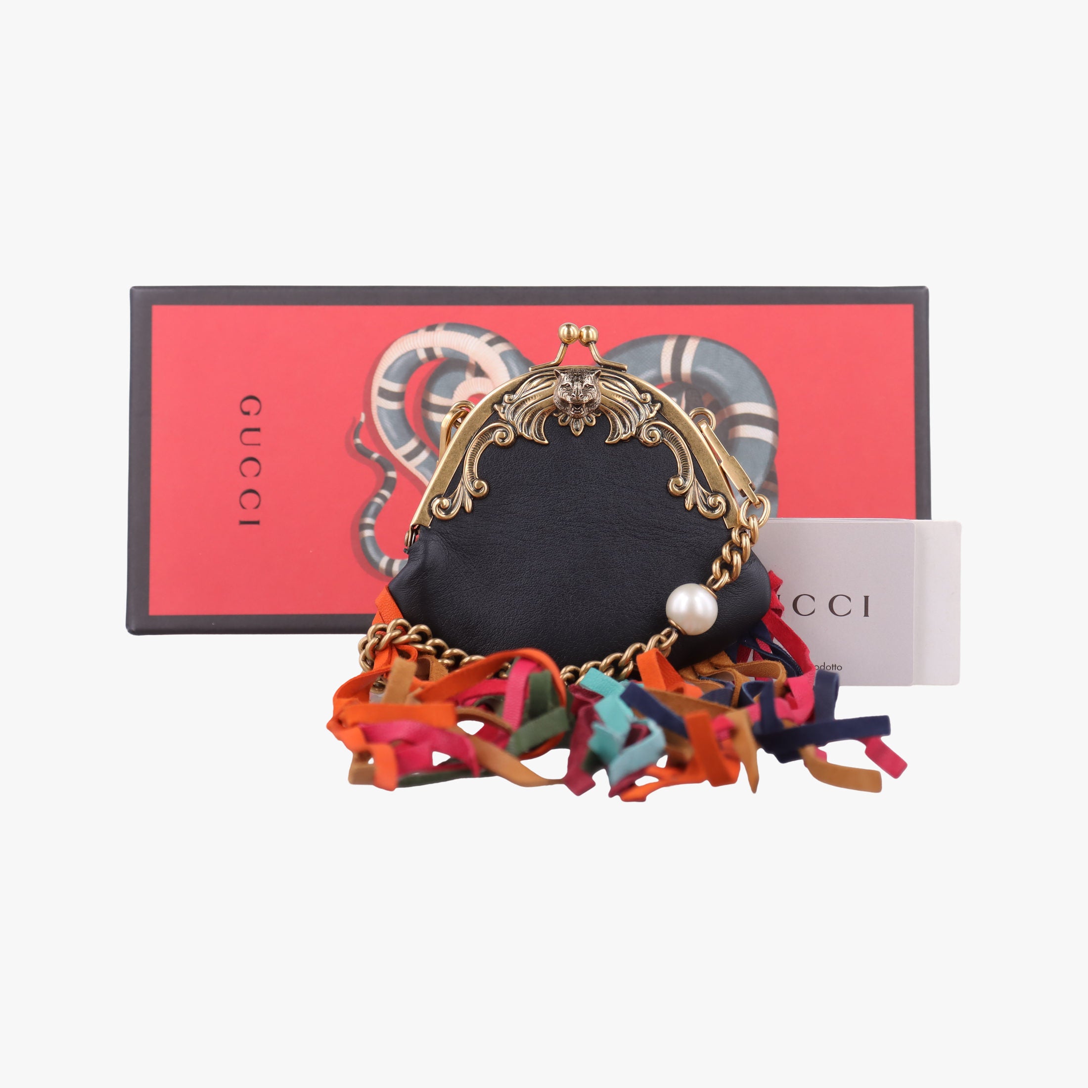 Secondhand Gucci Animalier Mini Frame Bag Black Leather 488428 shoulderbag | stylenewstar