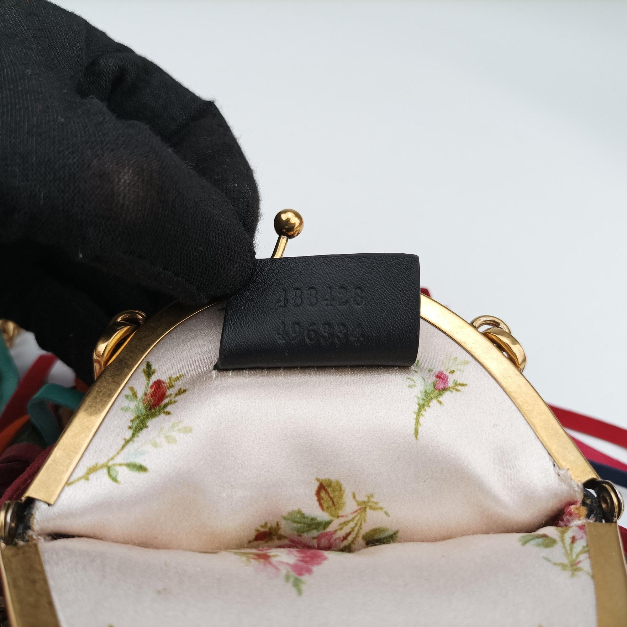 Secondhand Gucci Animalier Mini Frame Bag Black Leather 488428 shoulderbag | stylenewstar