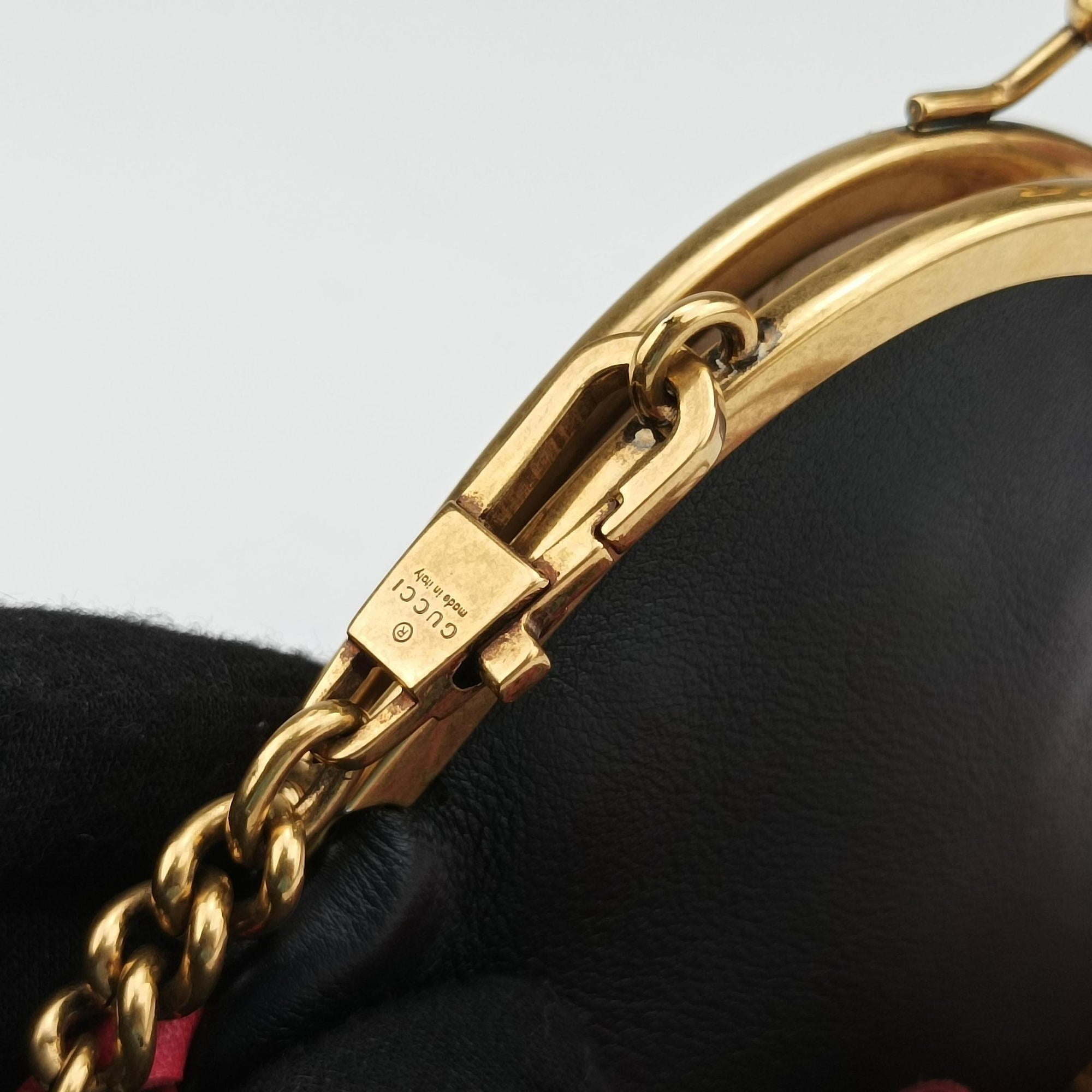 Secondhand Gucci Animalier Mini Frame Bag Black Leather 488428 shoulderbag | stylenewstar