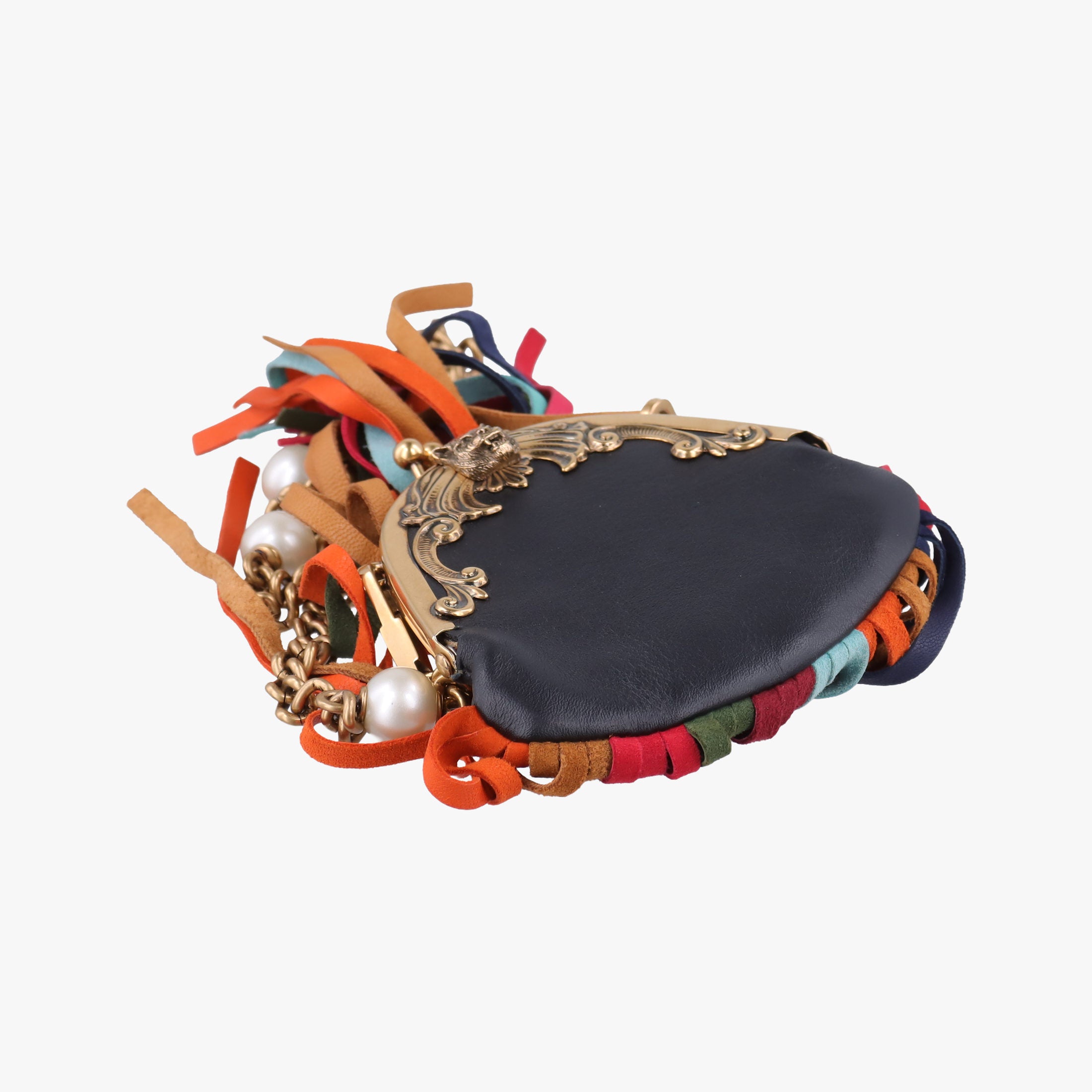 Secondhand Gucci Animalier Mini Frame Bag Black Leather 488428 shoulderbag | stylenewstar