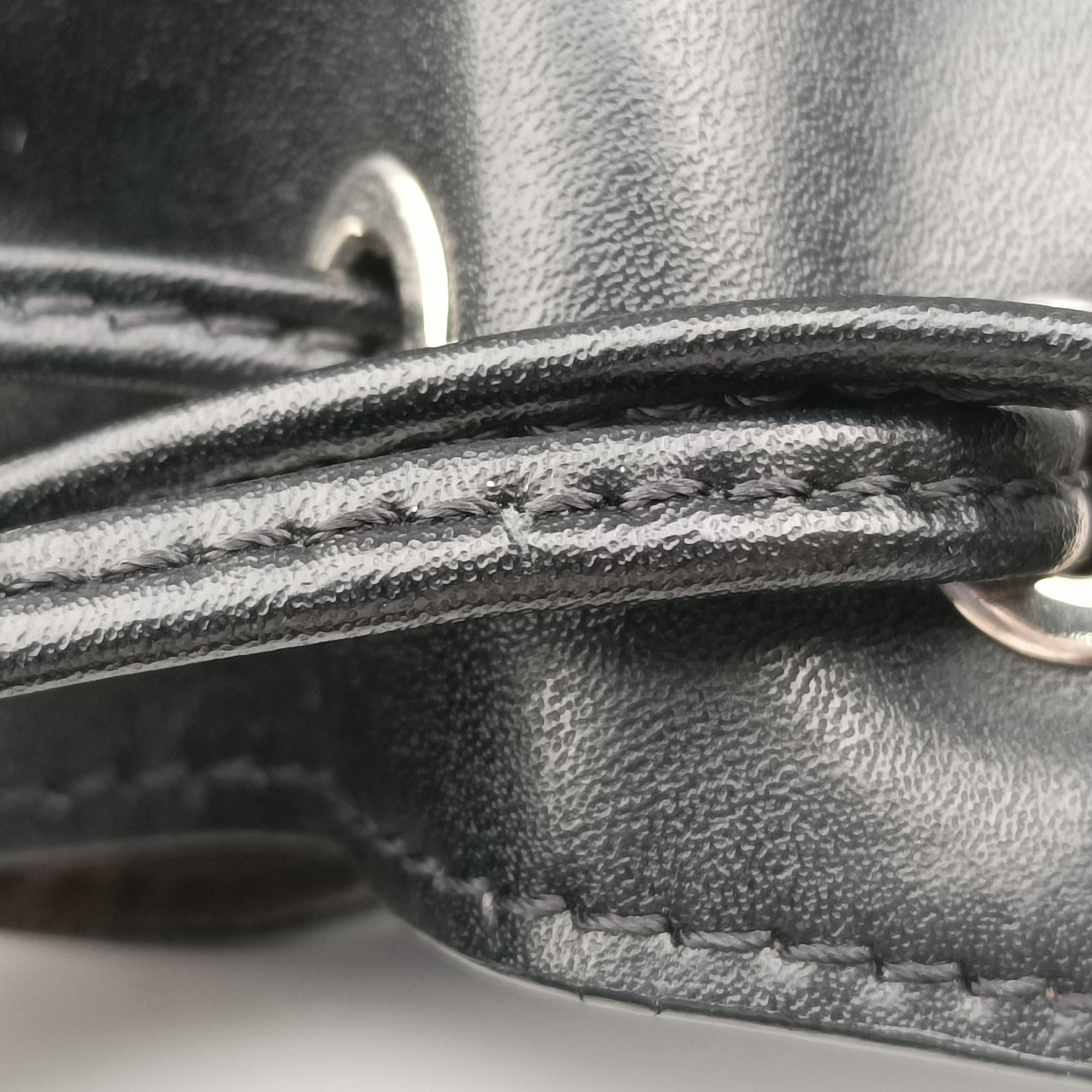 Secondhand Fendi Mon Tresor Mini Bucket Black Leather 8BS010 handbag | stylenewstar