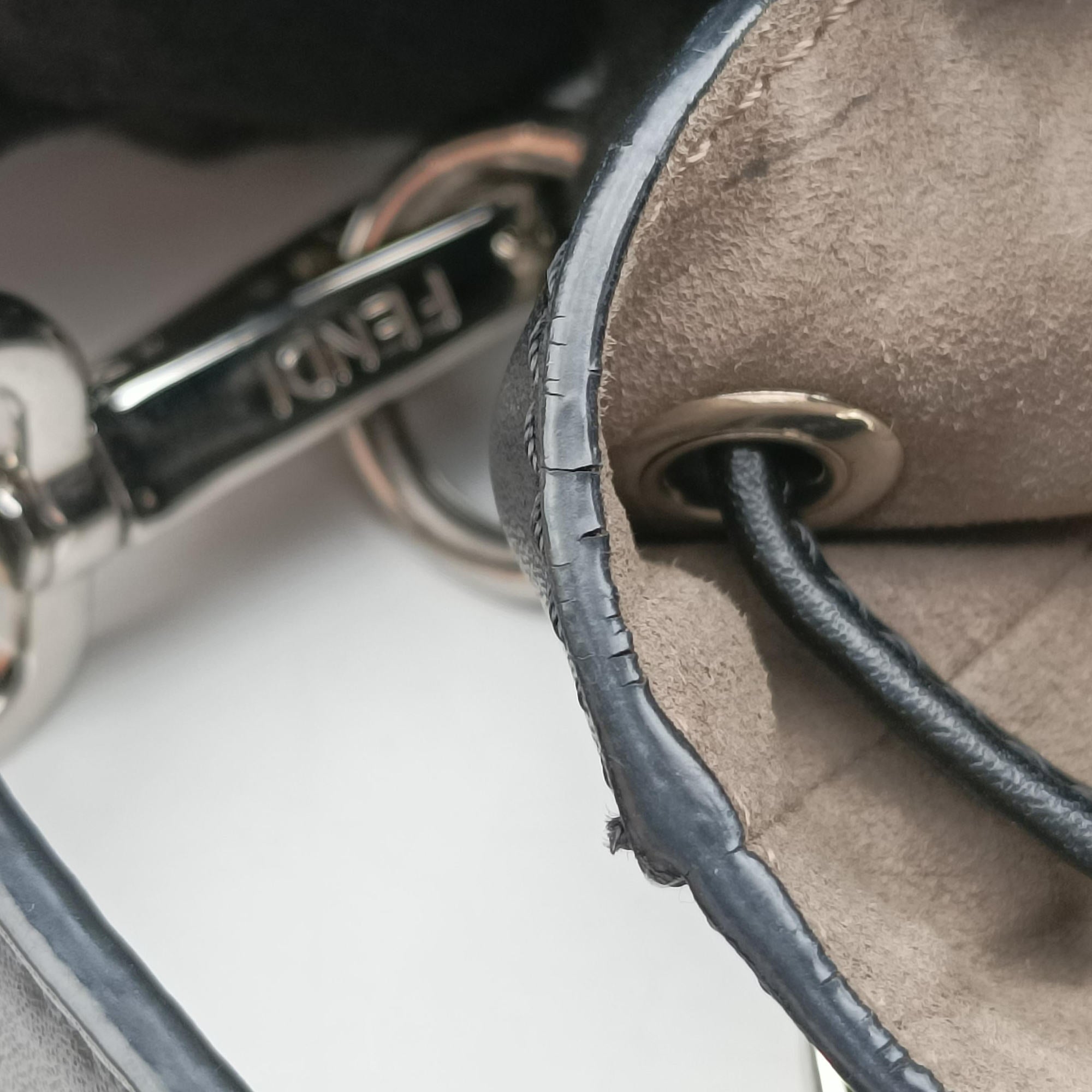 Secondhand Fendi Mon Tresor Mini Bucket Black Leather 8BS010 handbag | stylenewstar