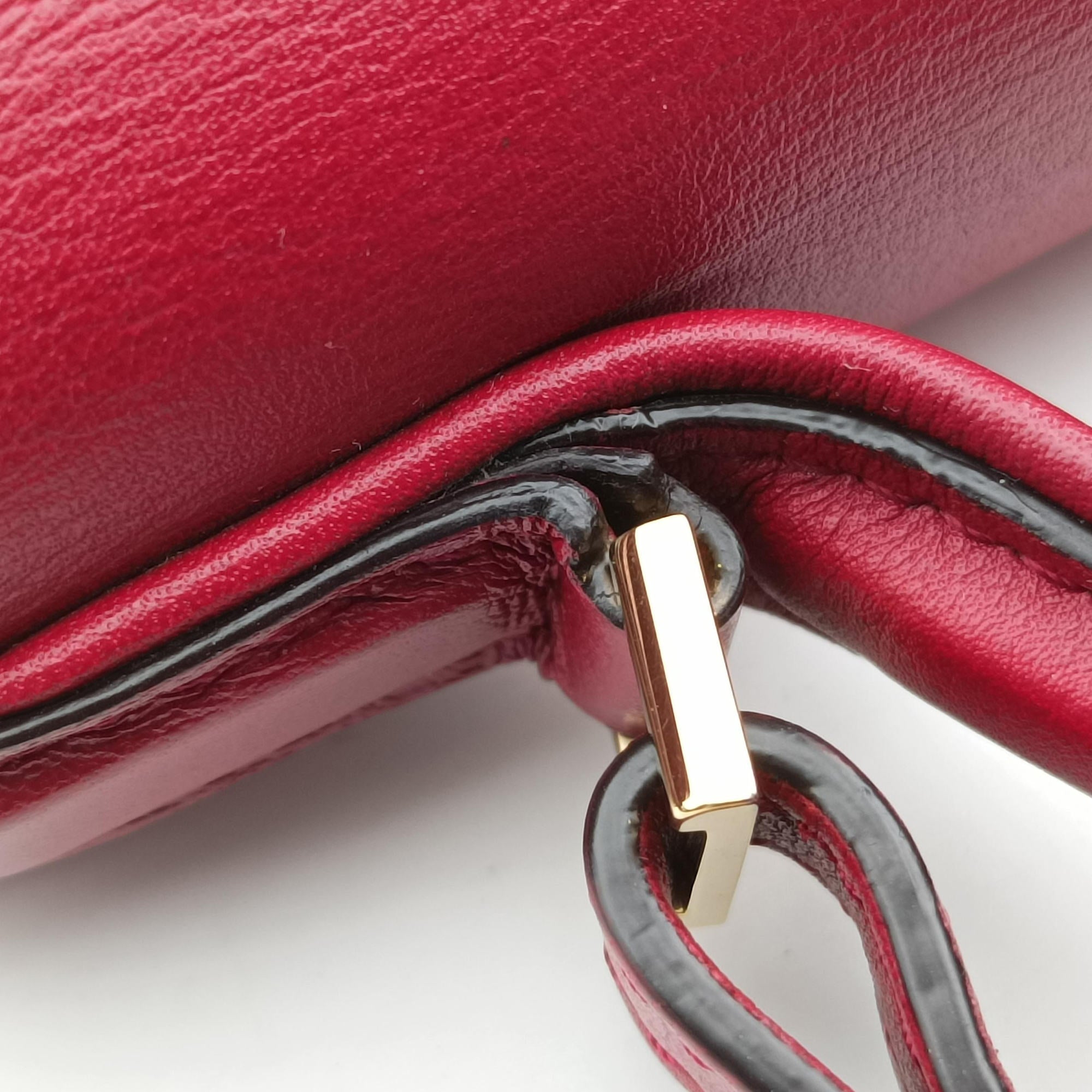 Secondhand Delvaux Tampete Burgundy Leather  shoulderbag | stylenewstar