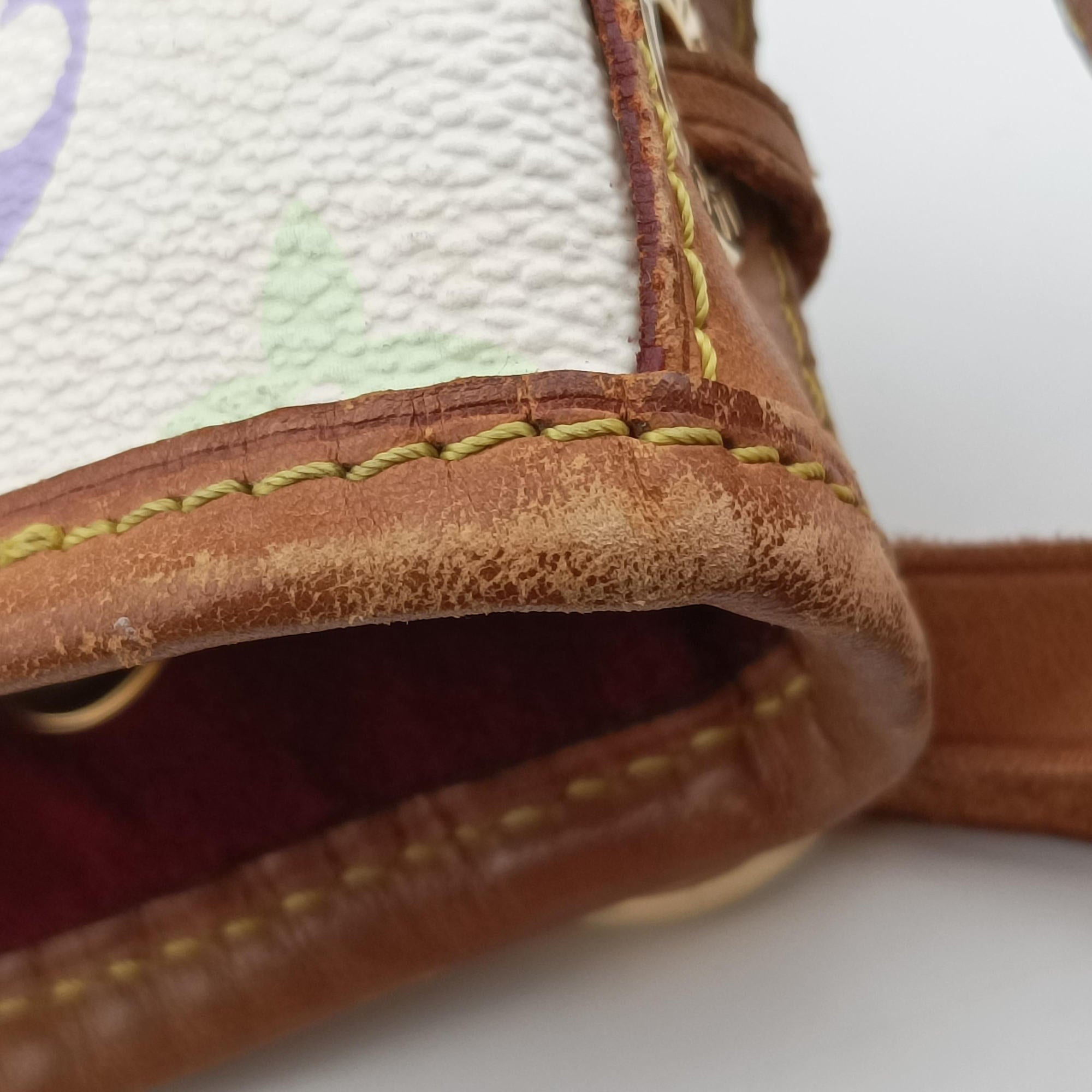 Secondhand Louis Vuitton Petit NOe white Monogram Multicolor M42229 shoulderbag | stylenewstar