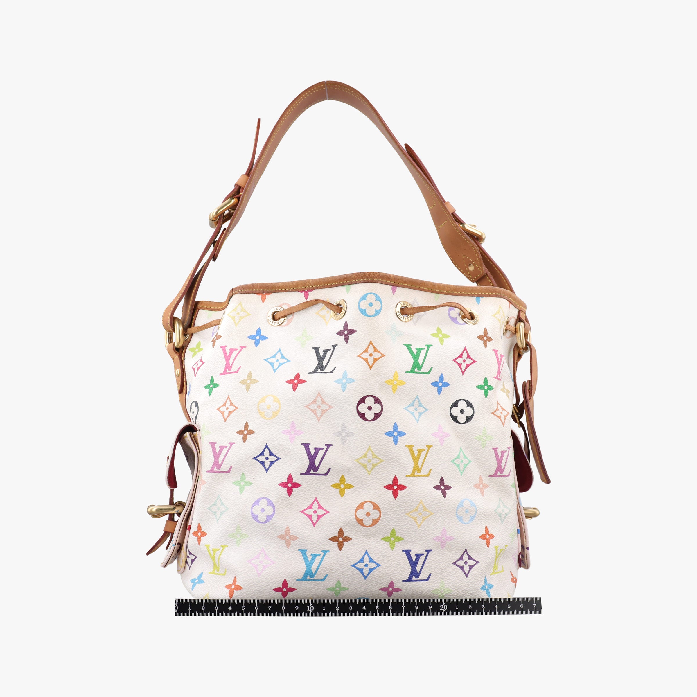 Secondhand Louis Vuitton Petit NOe white Monogram Multicolor M42229 shoulderbag | stylenewstar