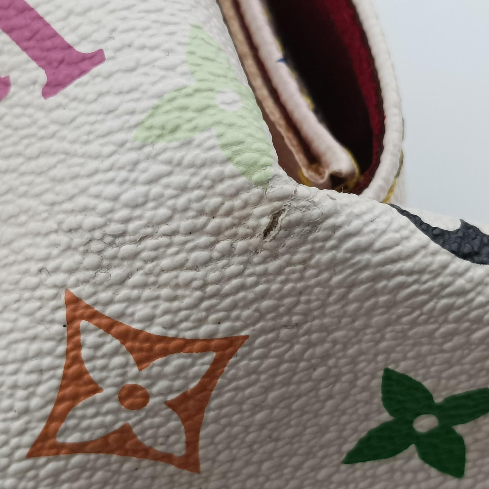 Secondhand Louis Vuitton Petit NOe white Monogram Multicolor M42229 shoulderbag | stylenewstar