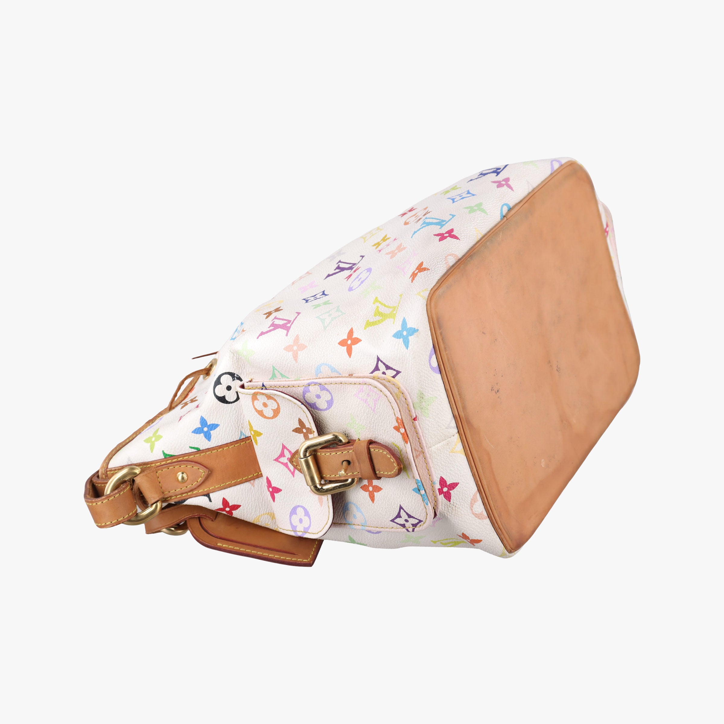 Secondhand Louis Vuitton Petit NOe white Monogram Multicolor M42229 shoulderbag | stylenewstar