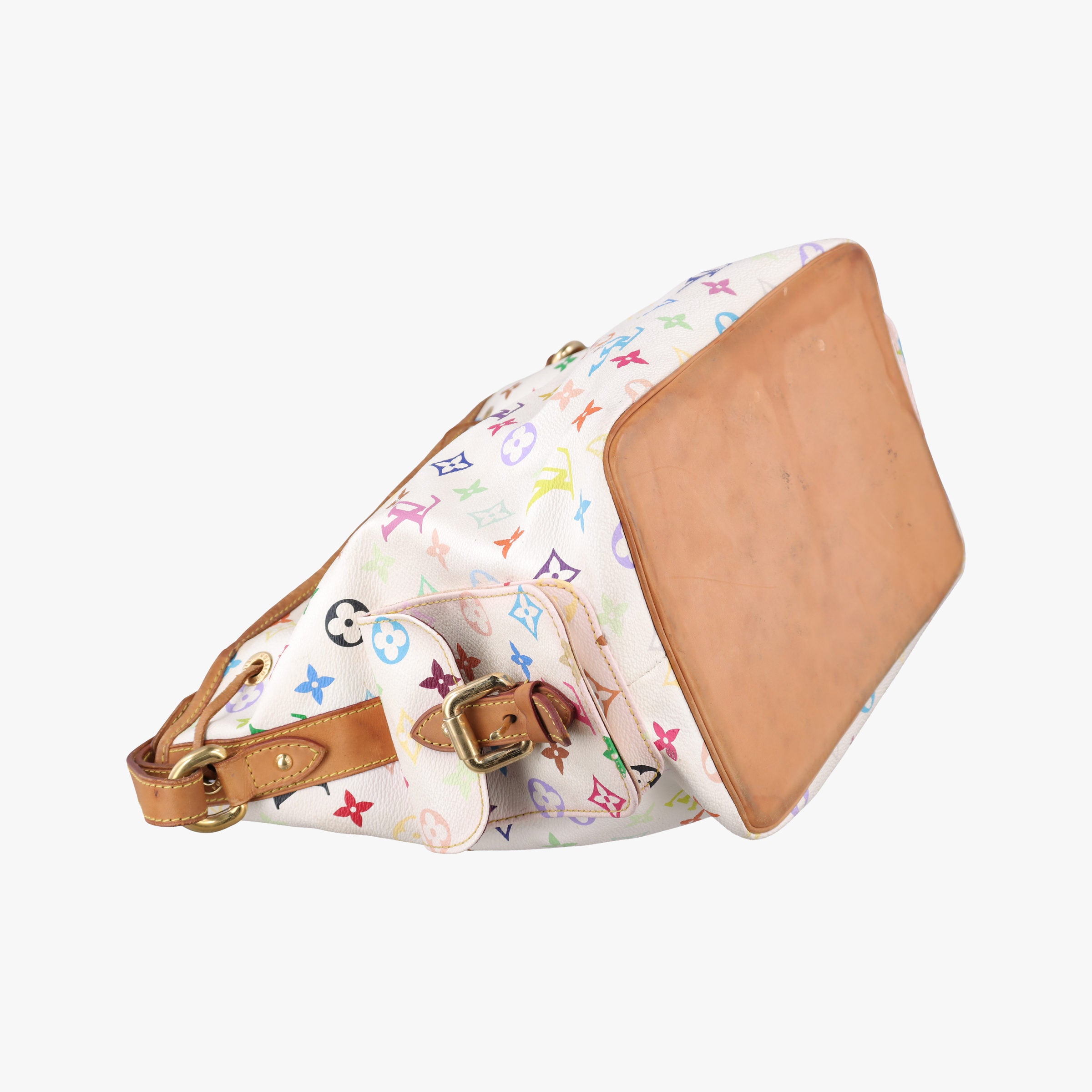 Secondhand Louis Vuitton Petit NOe white Monogram Multicolor M42229 shoulderbag | stylenewstar