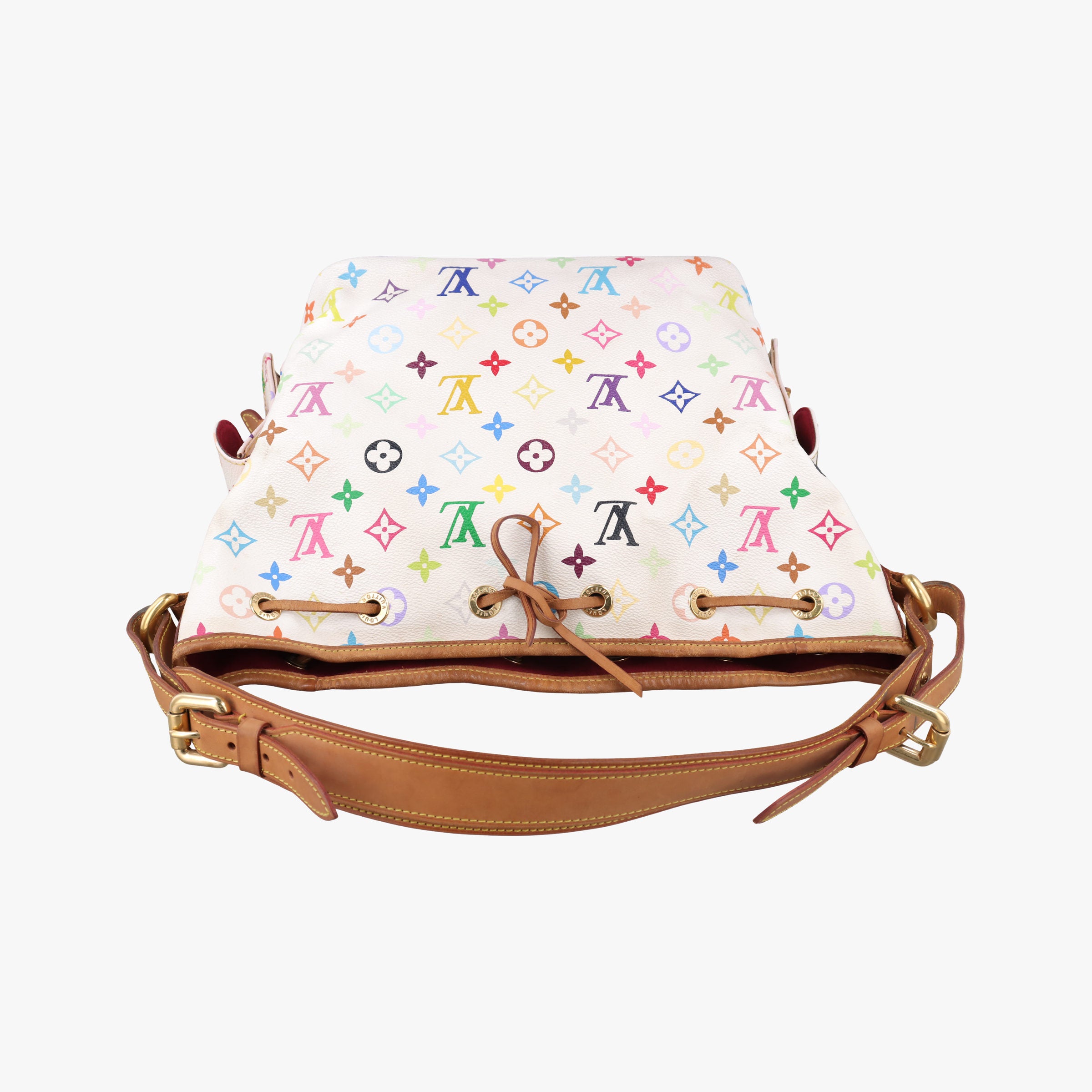 Secondhand Louis Vuitton Petit NOe white Monogram Multicolor M42229 shoulderbag | stylenewstar