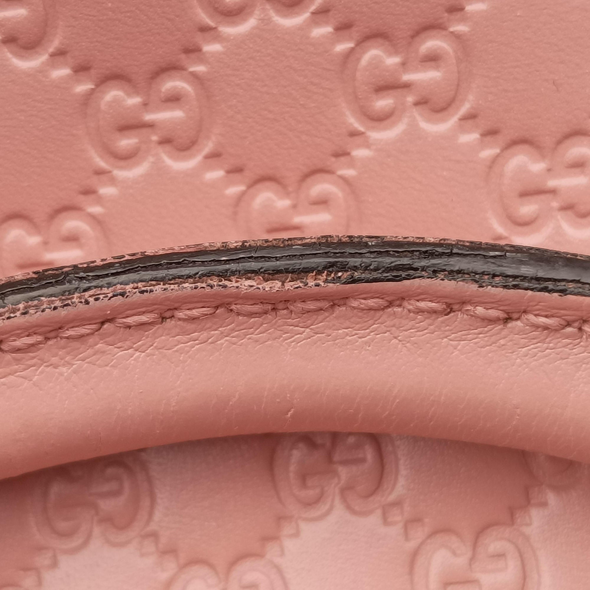 Pre-owned Gucci Microguccissima Pink Leather 449655 handbag | stylenewstar