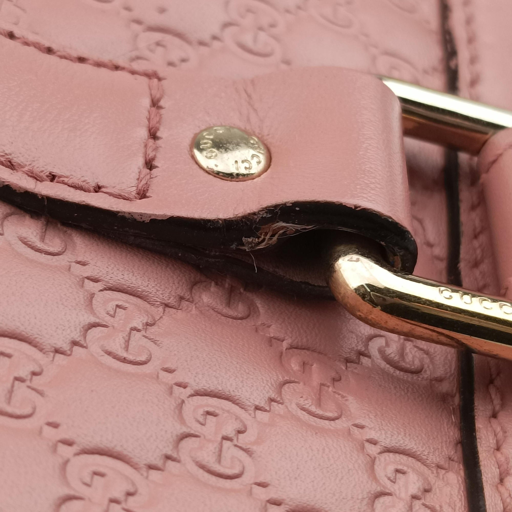 Pre-owned Gucci Microguccissima Pink Leather 449655 handbag | stylenewstar