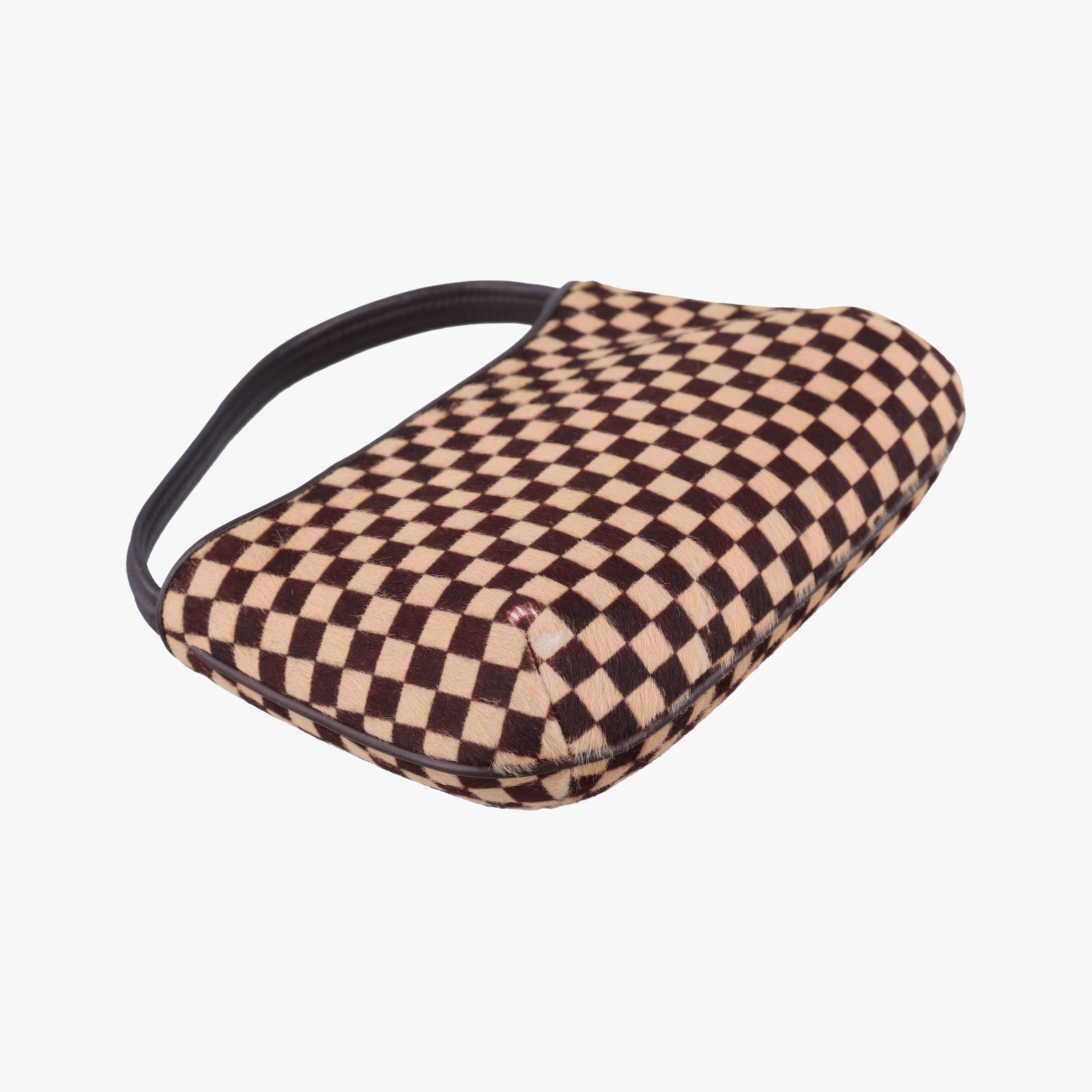 Pre-owned Louis Vuitton Damier Sauvage Brown×Beige Ponyhair M92132 handbag | stylenewstar
