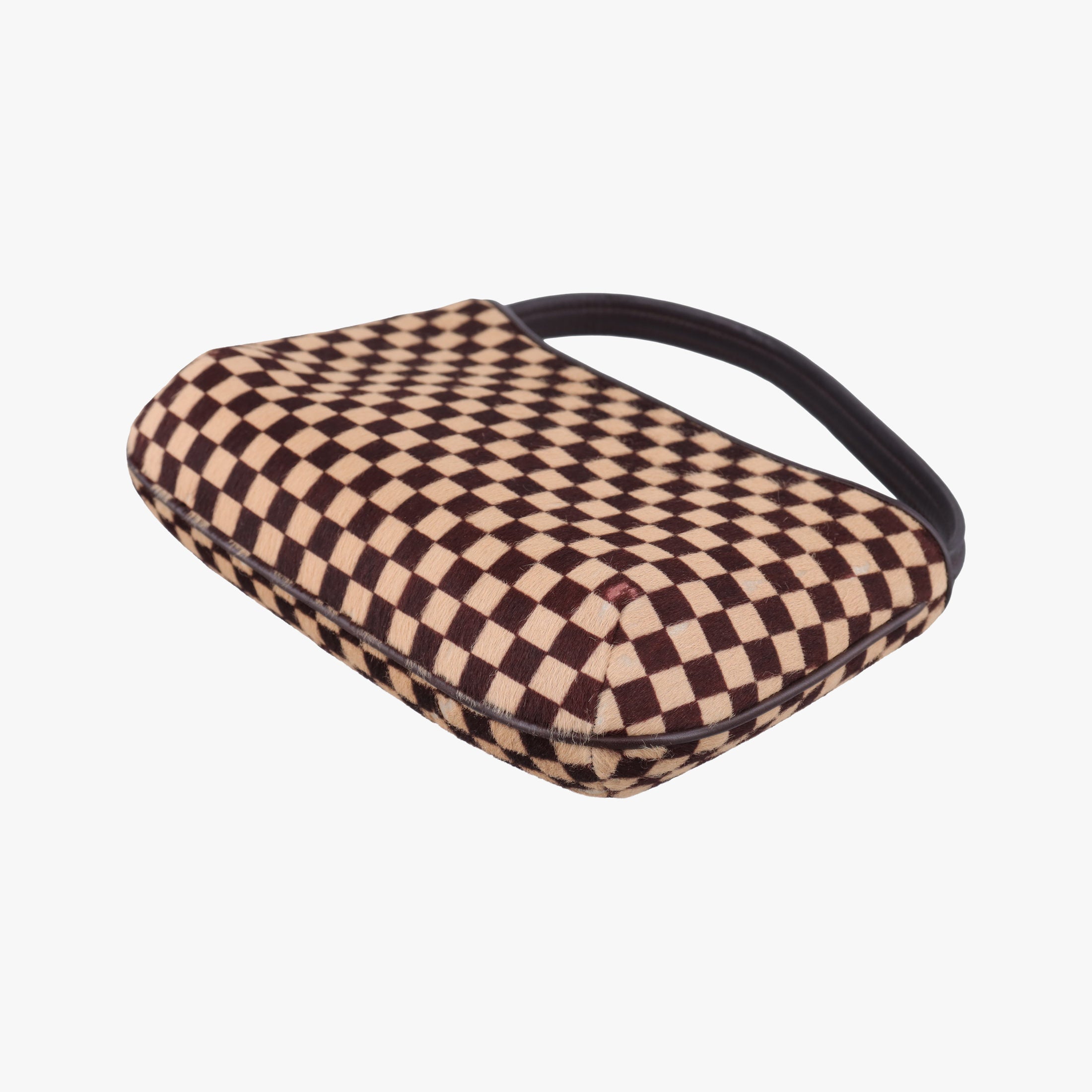 Pre-owned Louis Vuitton Damier Sauvage Brown×Beige Ponyhair M92132 handbag | stylenewstar