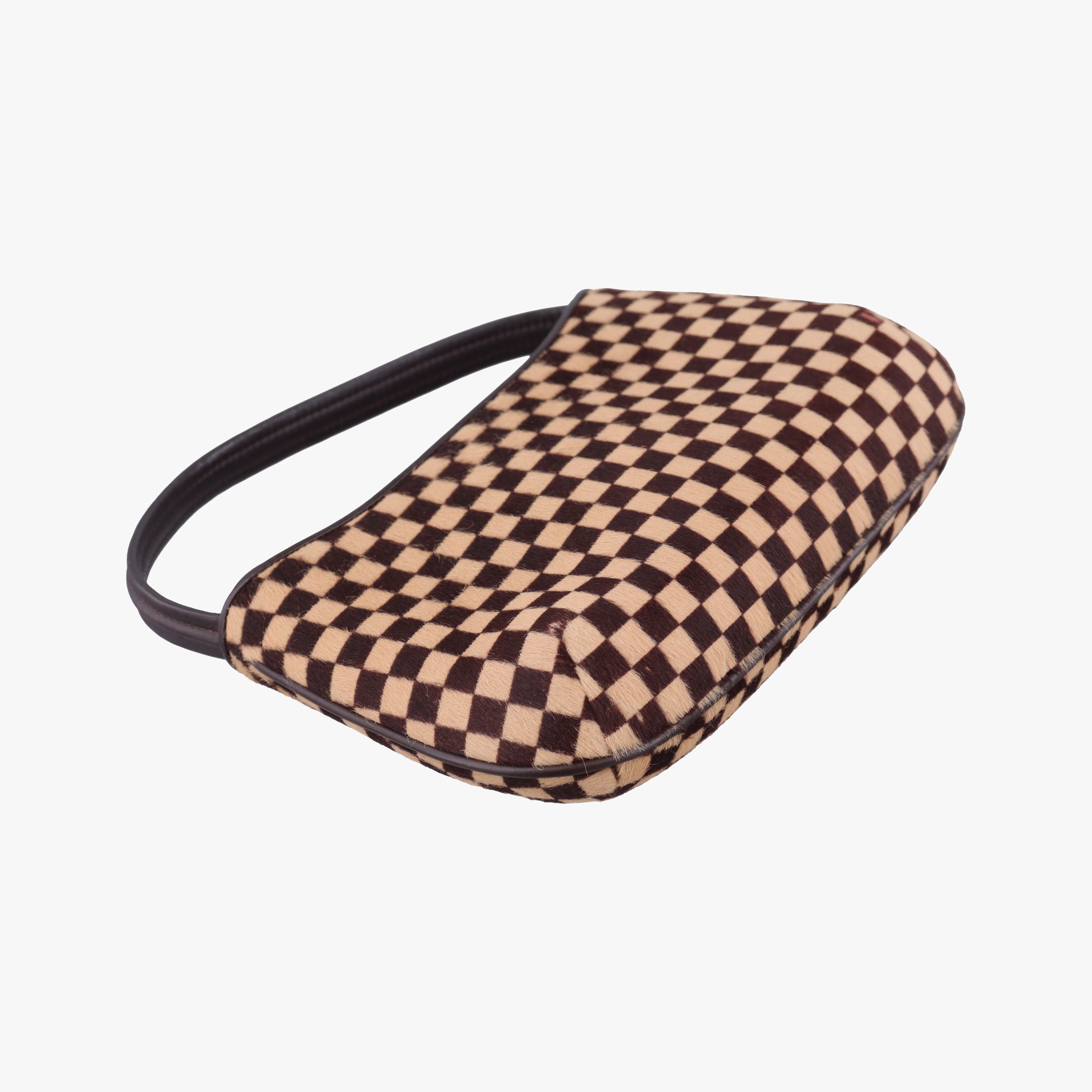 Pre-owned Louis Vuitton Damier Sauvage Brown×Beige Ponyhair M92132 handbag | stylenewstar