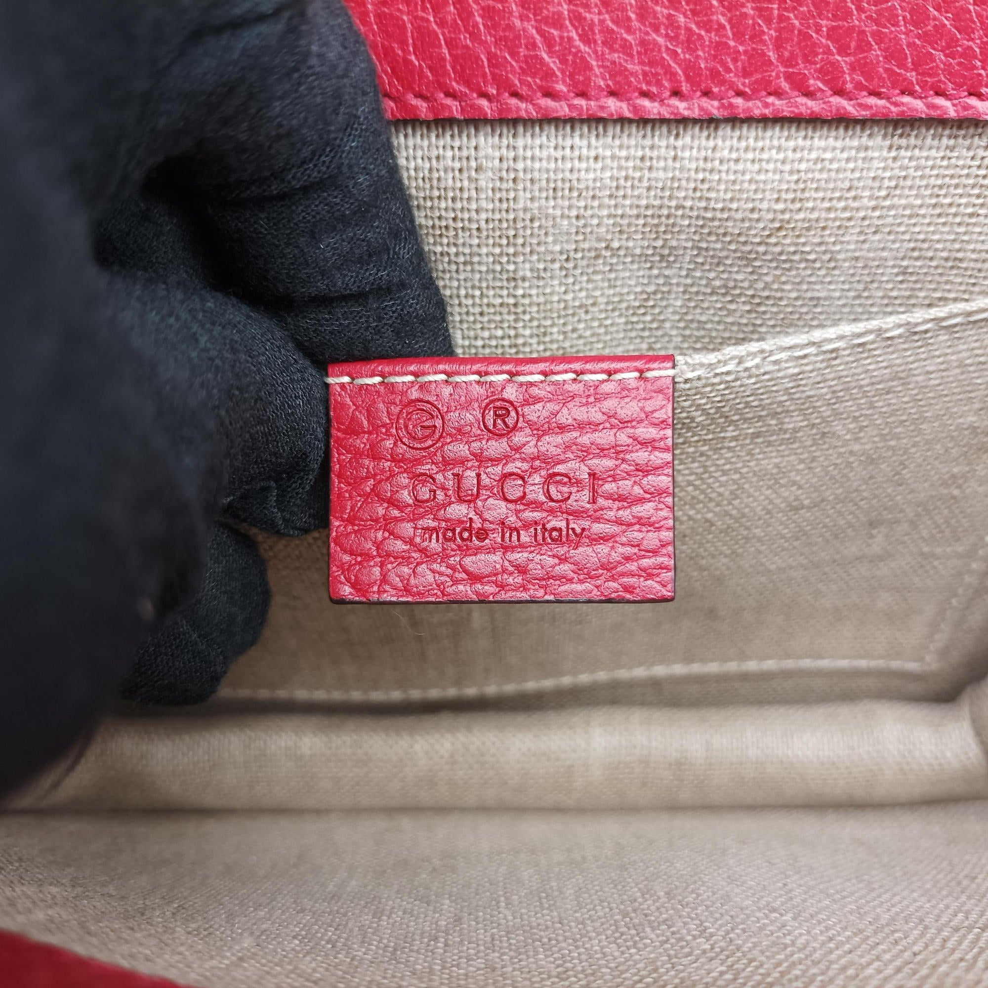 Pre-owned Gucci Interlocking G Red Leather 510304 shoulderbag | stylenewstar