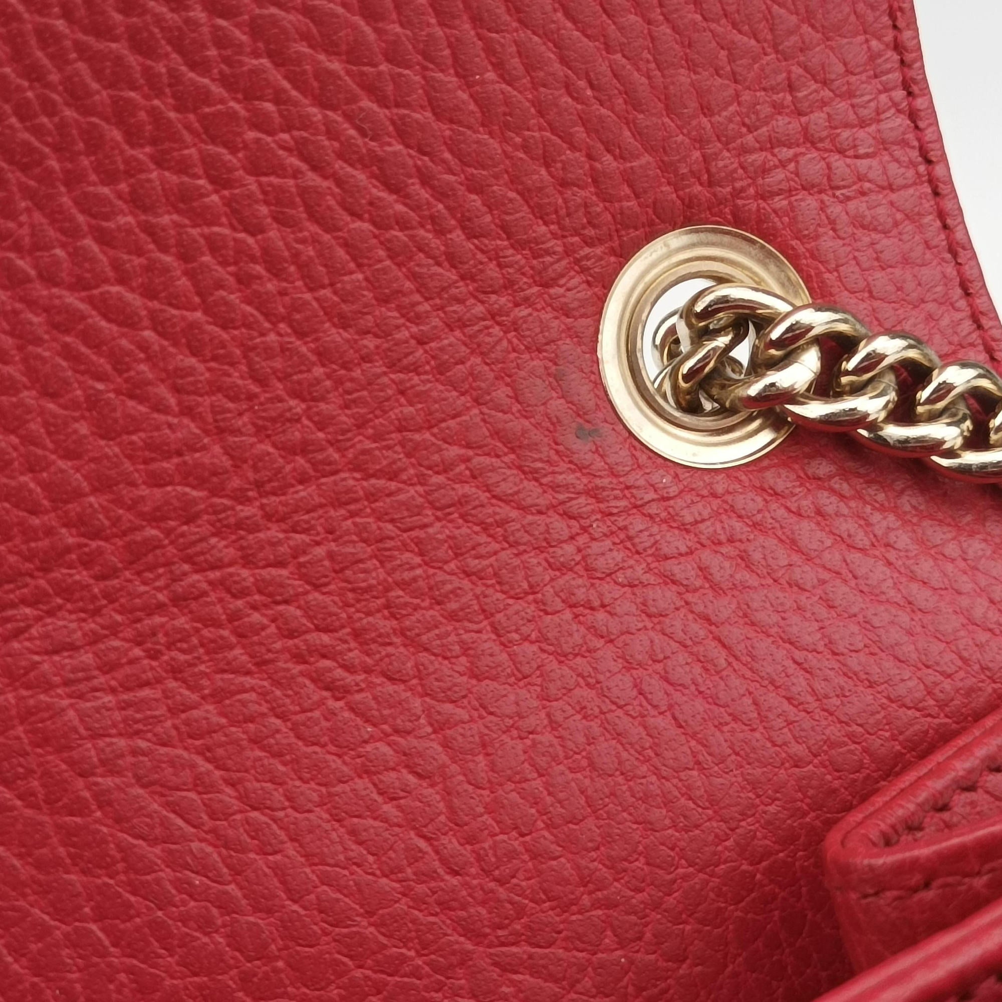 Pre-owned Gucci Interlocking G Red Leather 510304 shoulderbag | stylenewstar