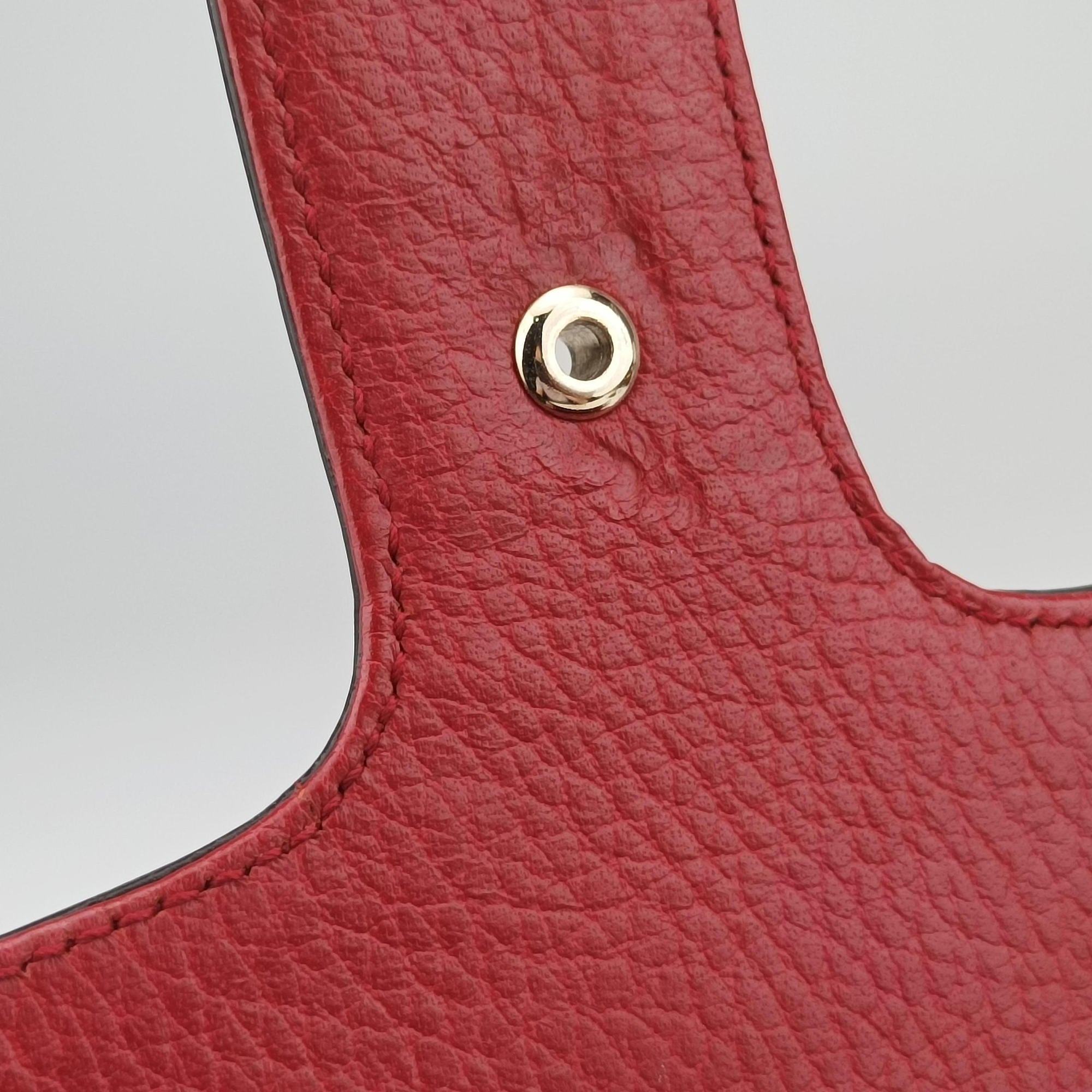 Pre-owned Gucci Interlocking G Red Leather 510304 shoulderbag | stylenewstar