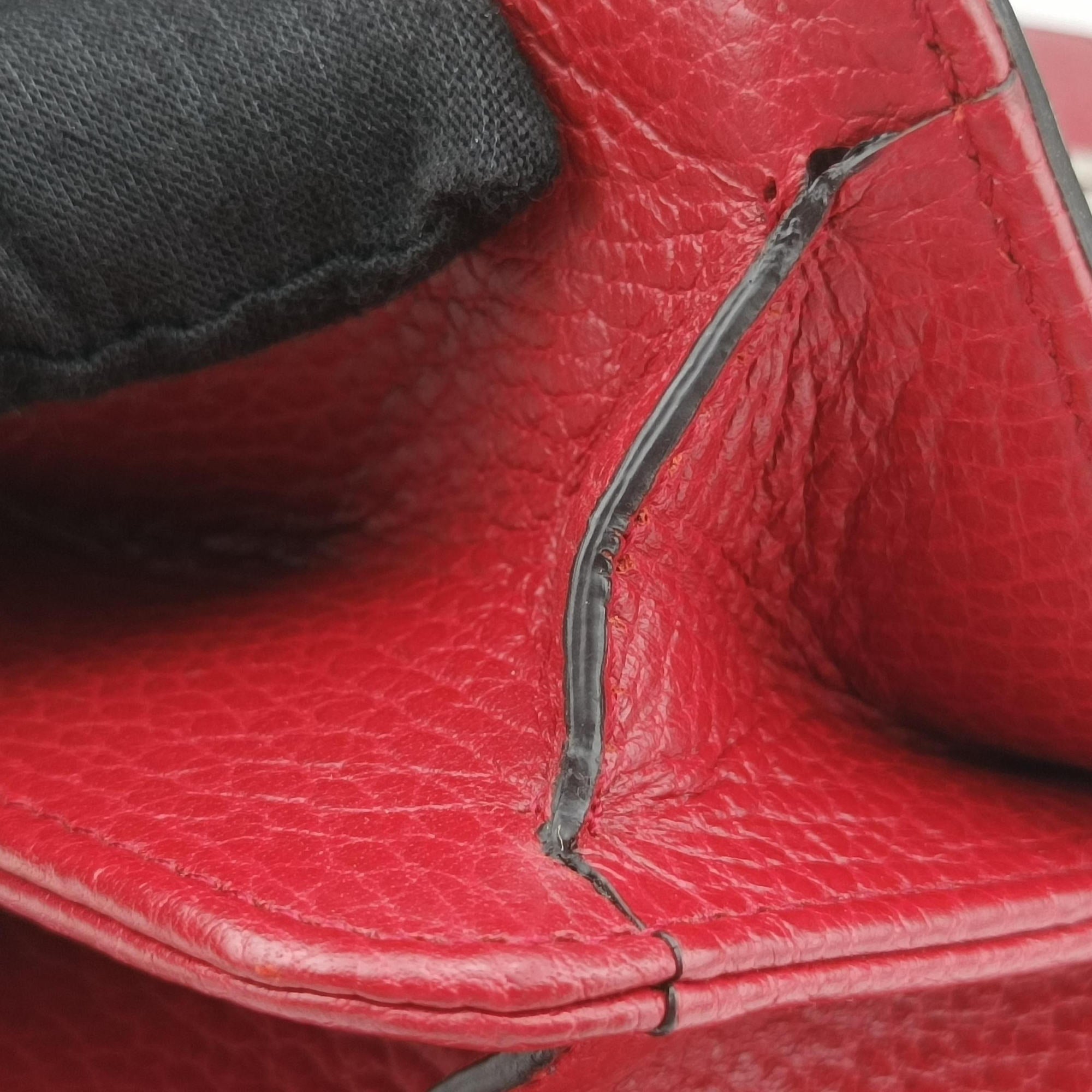 Pre-owned Gucci Interlocking G Red Leather 510304 shoulderbag | stylenewstar