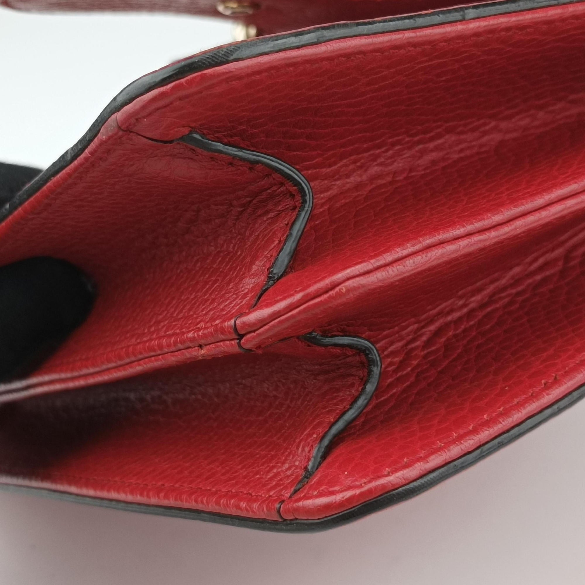 Pre-owned Gucci Interlocking G Red Leather 510304 shoulderbag | stylenewstar