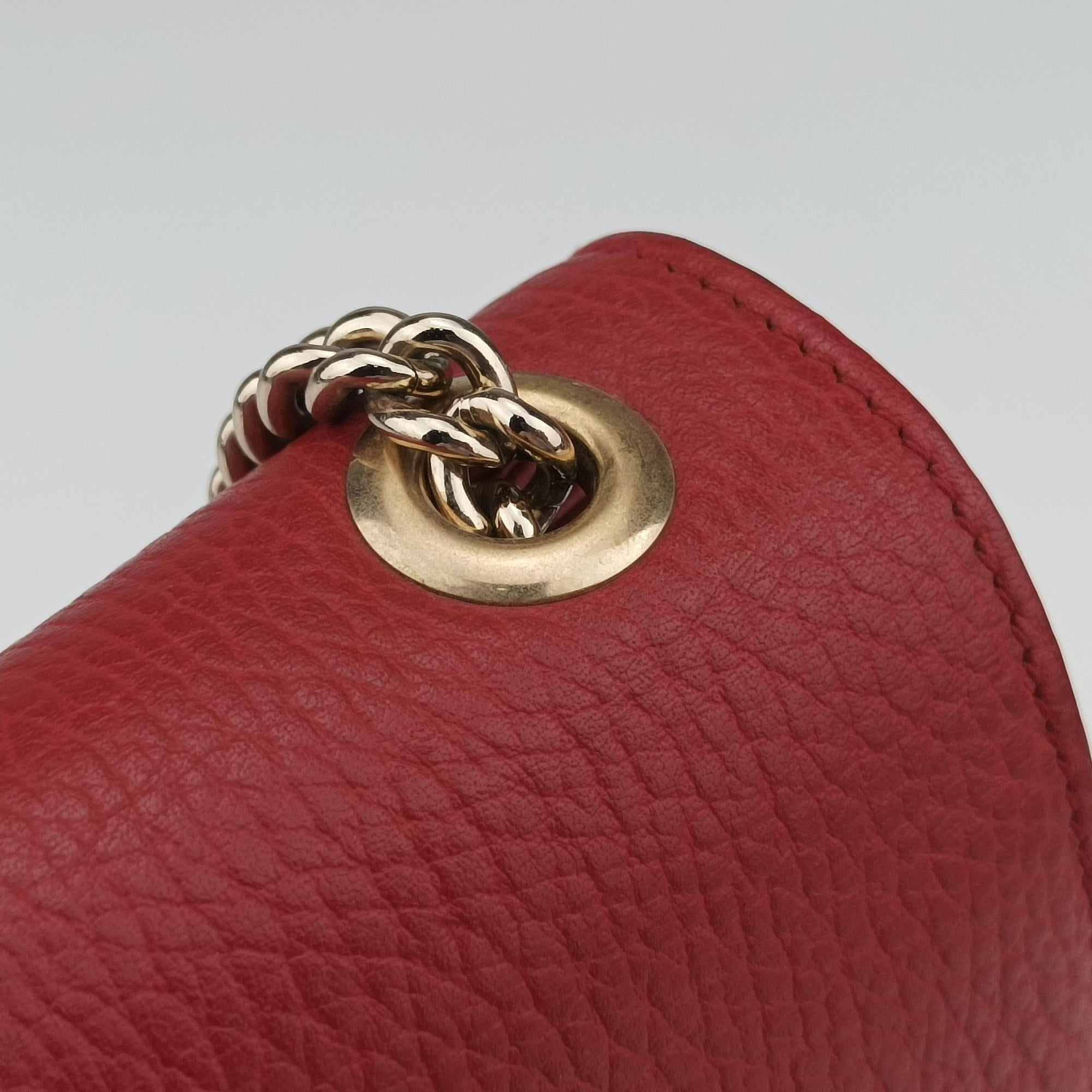 Pre-owned Gucci Interlocking G Red Leather 510304 shoulderbag | stylenewstar