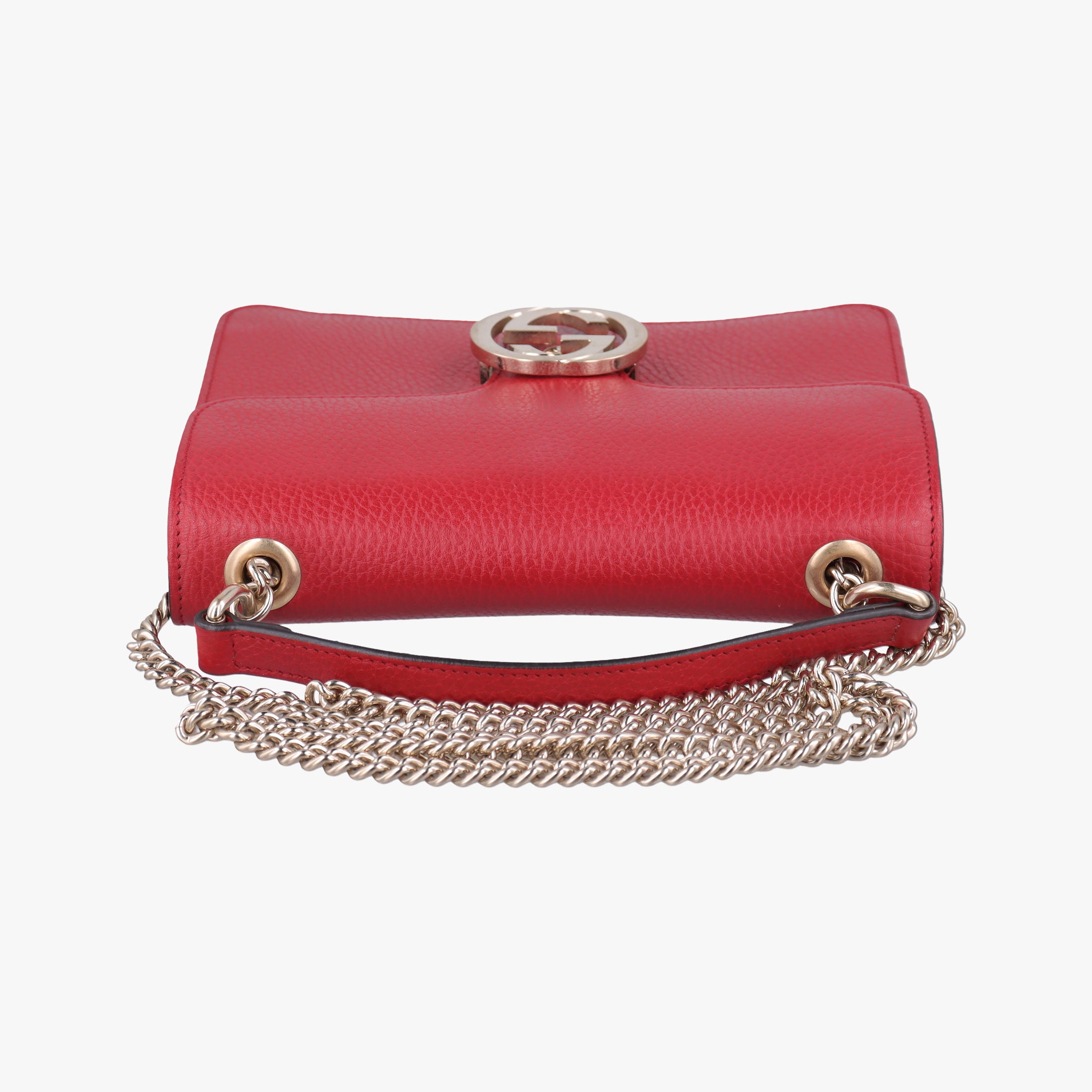Pre-owned Gucci Interlocking G Red Leather 510304 shoulderbag | stylenewstar