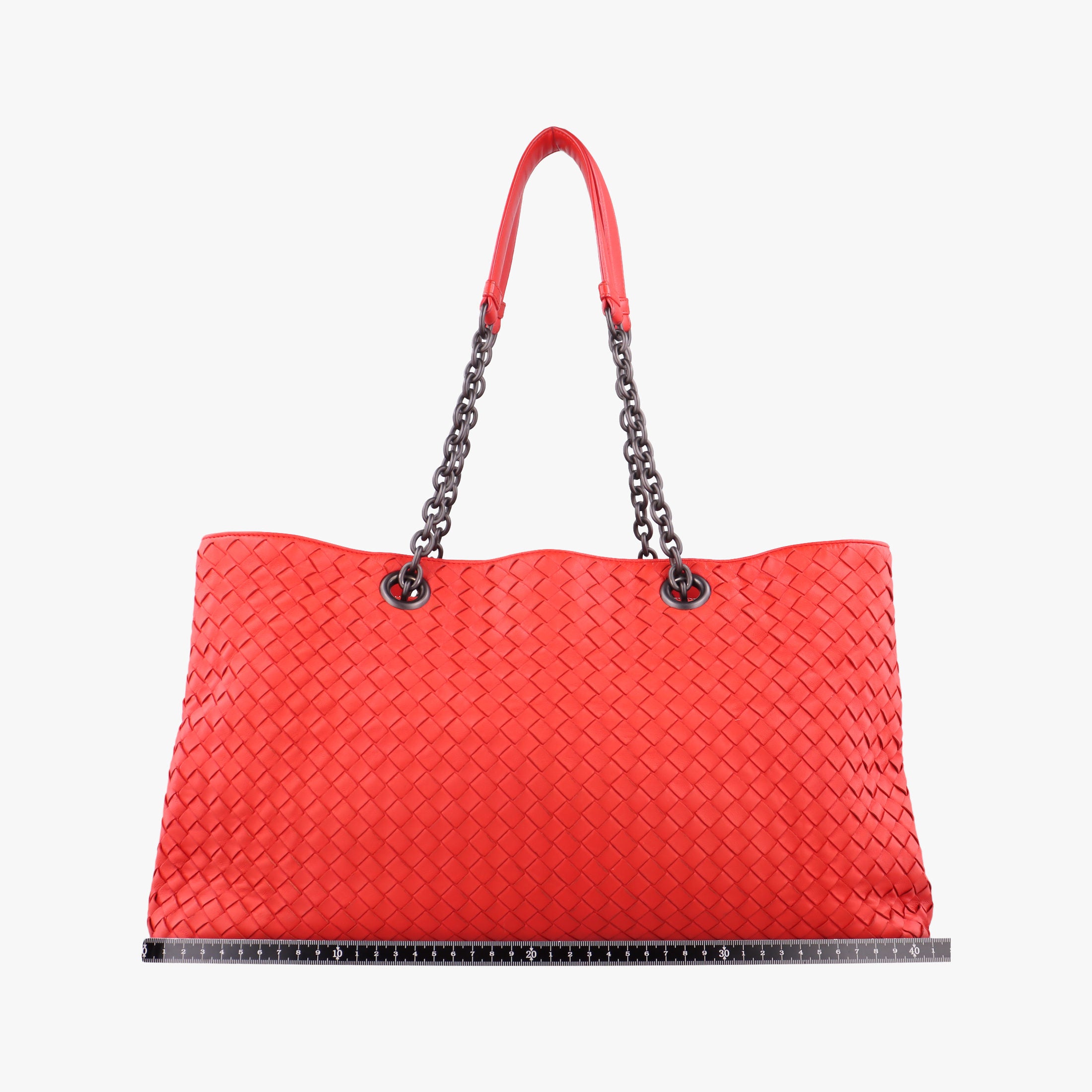 Pre-owned Bottega Veneta Intrecciato Red lambskin  shoulderbag | stylenewstar