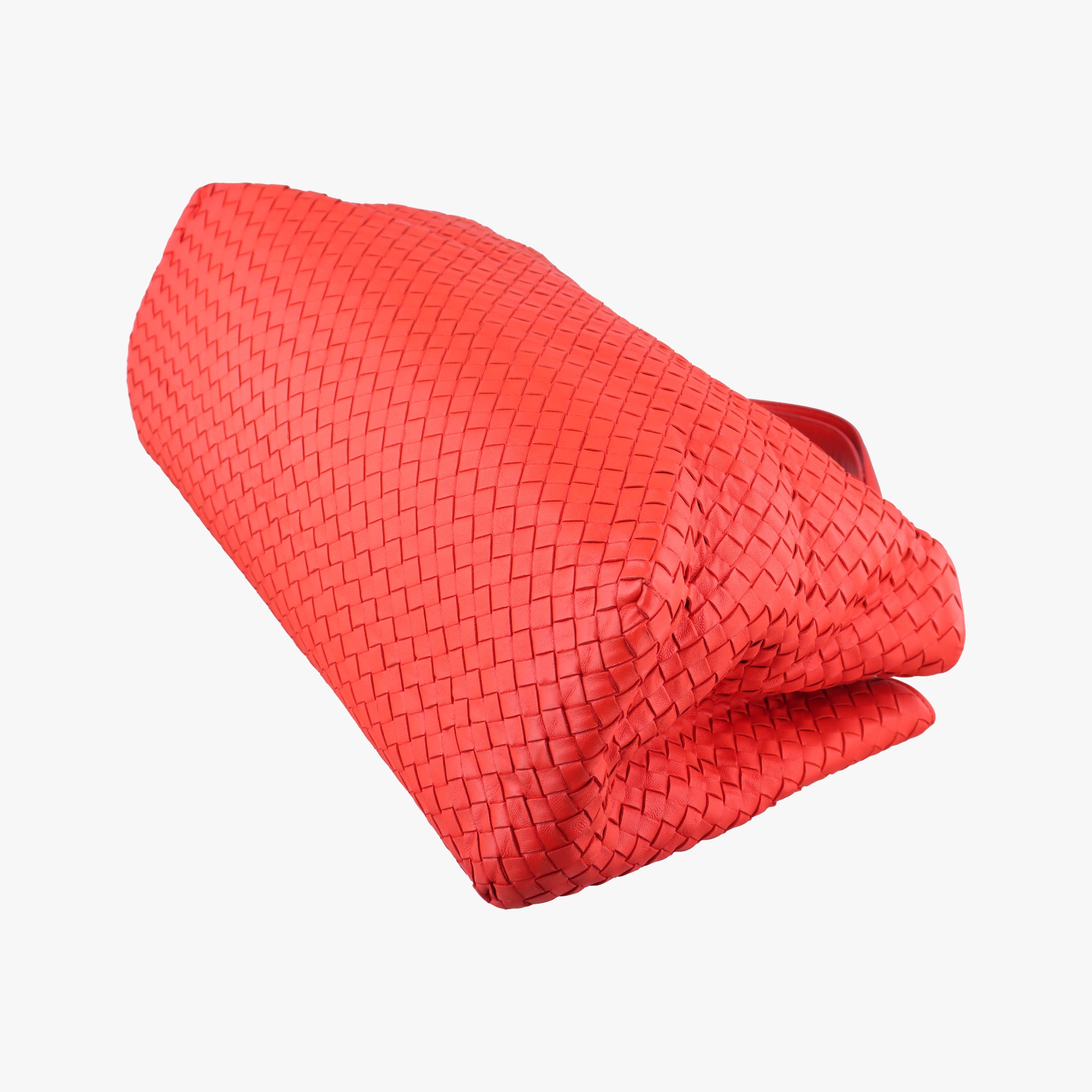 Pre-owned Bottega Veneta Intrecciato Red lambskin  shoulderbag | stylenewstar