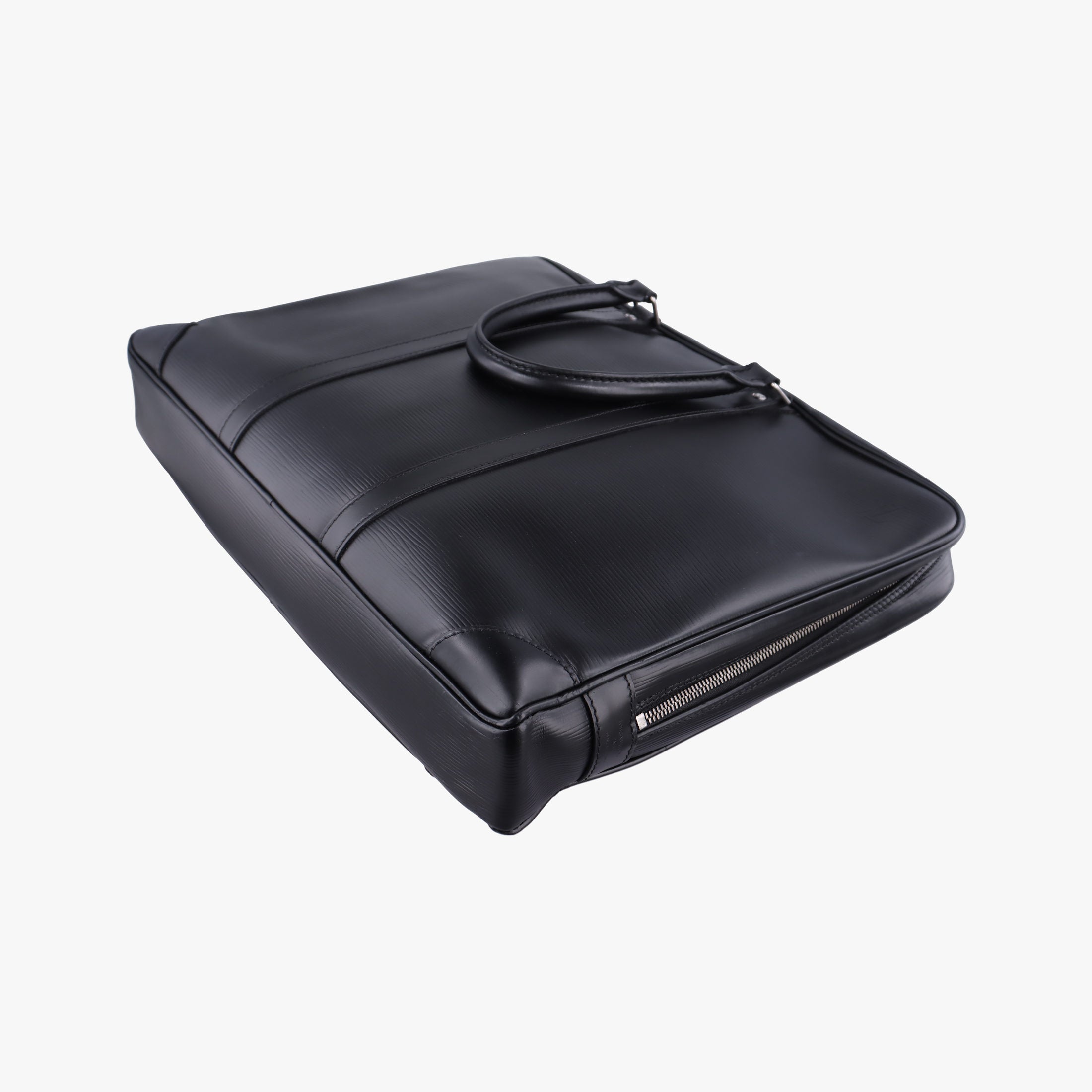 Pre-owned Louis Vuitton Porto Document Voyage Black Epi M59162 handbag | stylenewstar