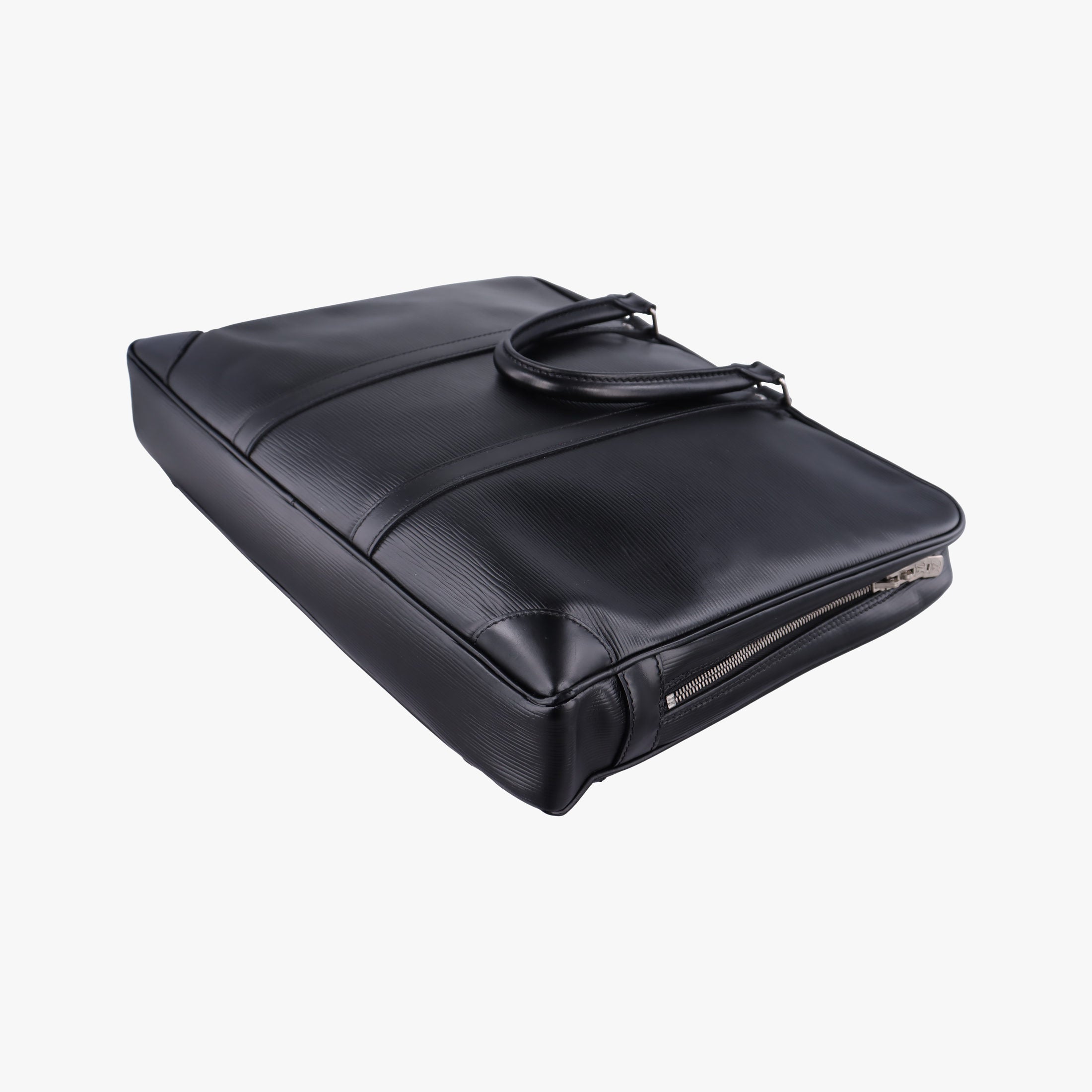 Pre-owned Louis Vuitton Porto Document Voyage Black Epi M59162 handbag | stylenewstar